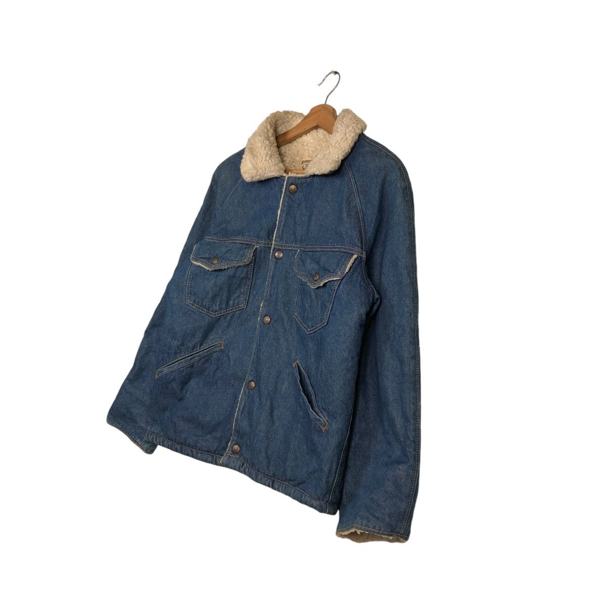 Vintage 🔥VINTAGE DENIM BIKER JACKET BIG JOHN SHERPA TOYO ENTERPRISE Size US L / EU 52-54 / 3 - 2 Thumbnail