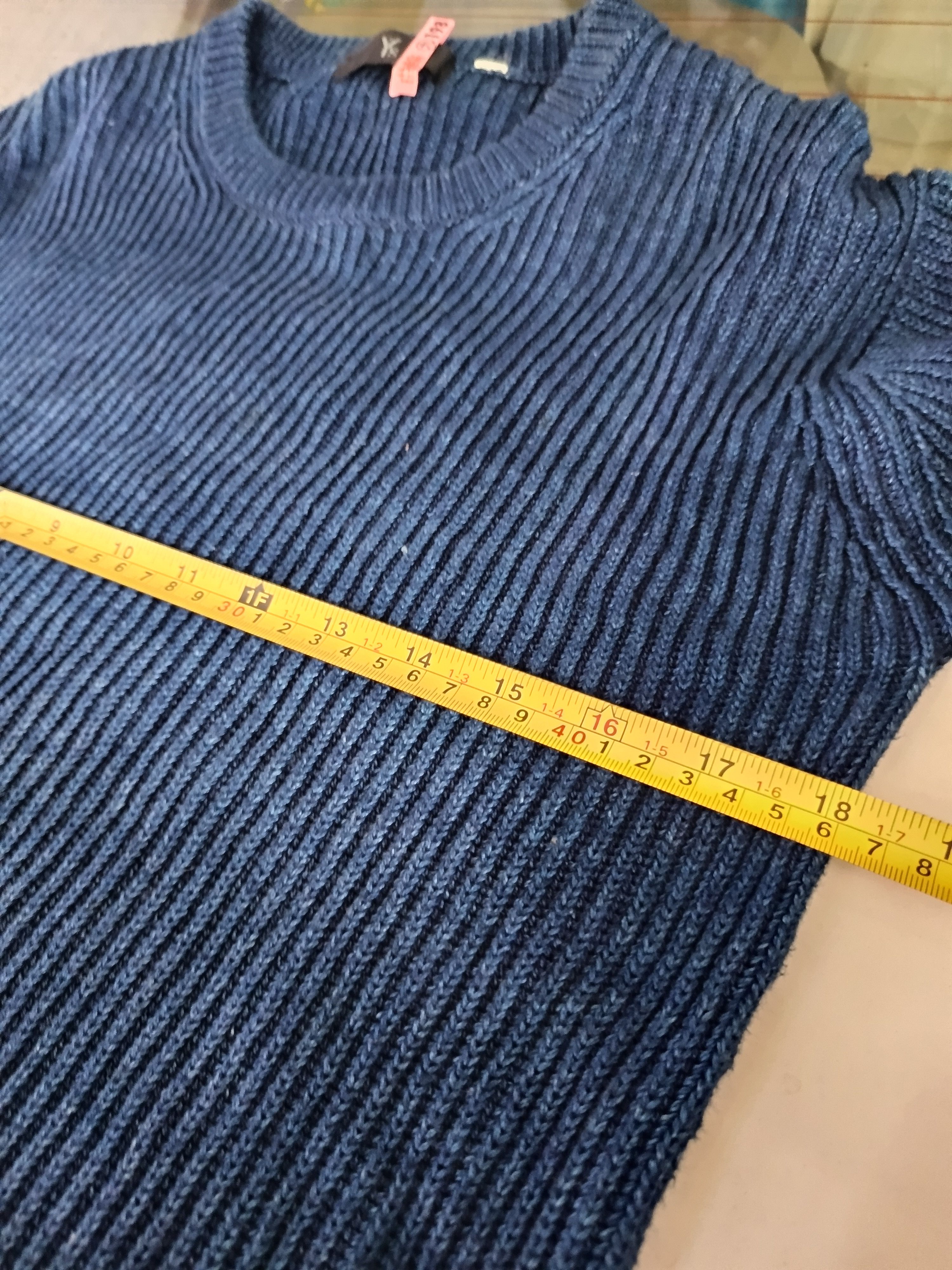 Japanese Brand × Y's × Yohji Yamamoto Vintage 80s y's blue indigo knit Size US M / EU 48-50 / 2 - 3 Thumbnail