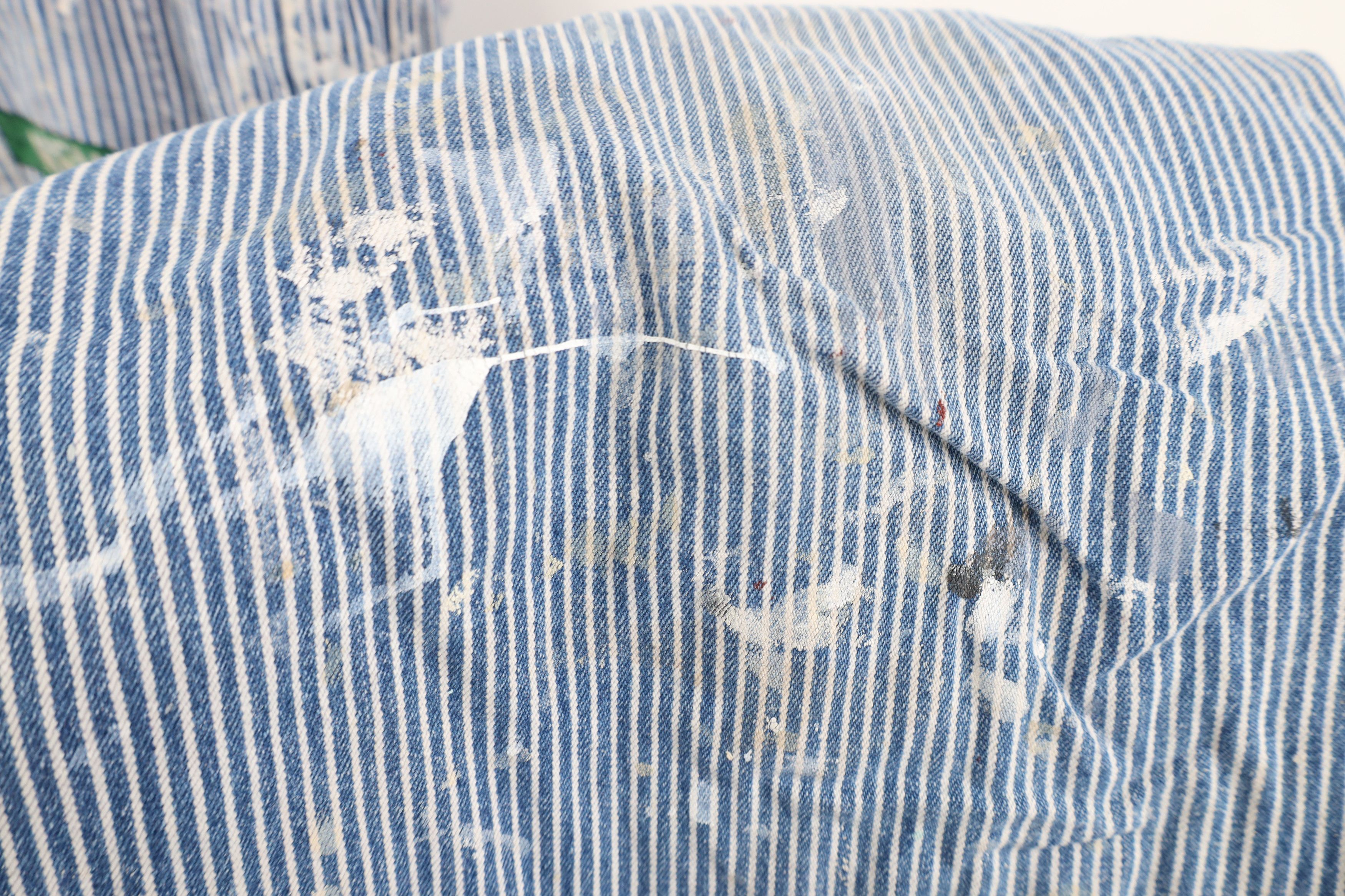 Vintage Vintage 90s Streetwear Thrashed Hickory Striped Overalls Size US 42 / EU 58 - 8 Thumbnail