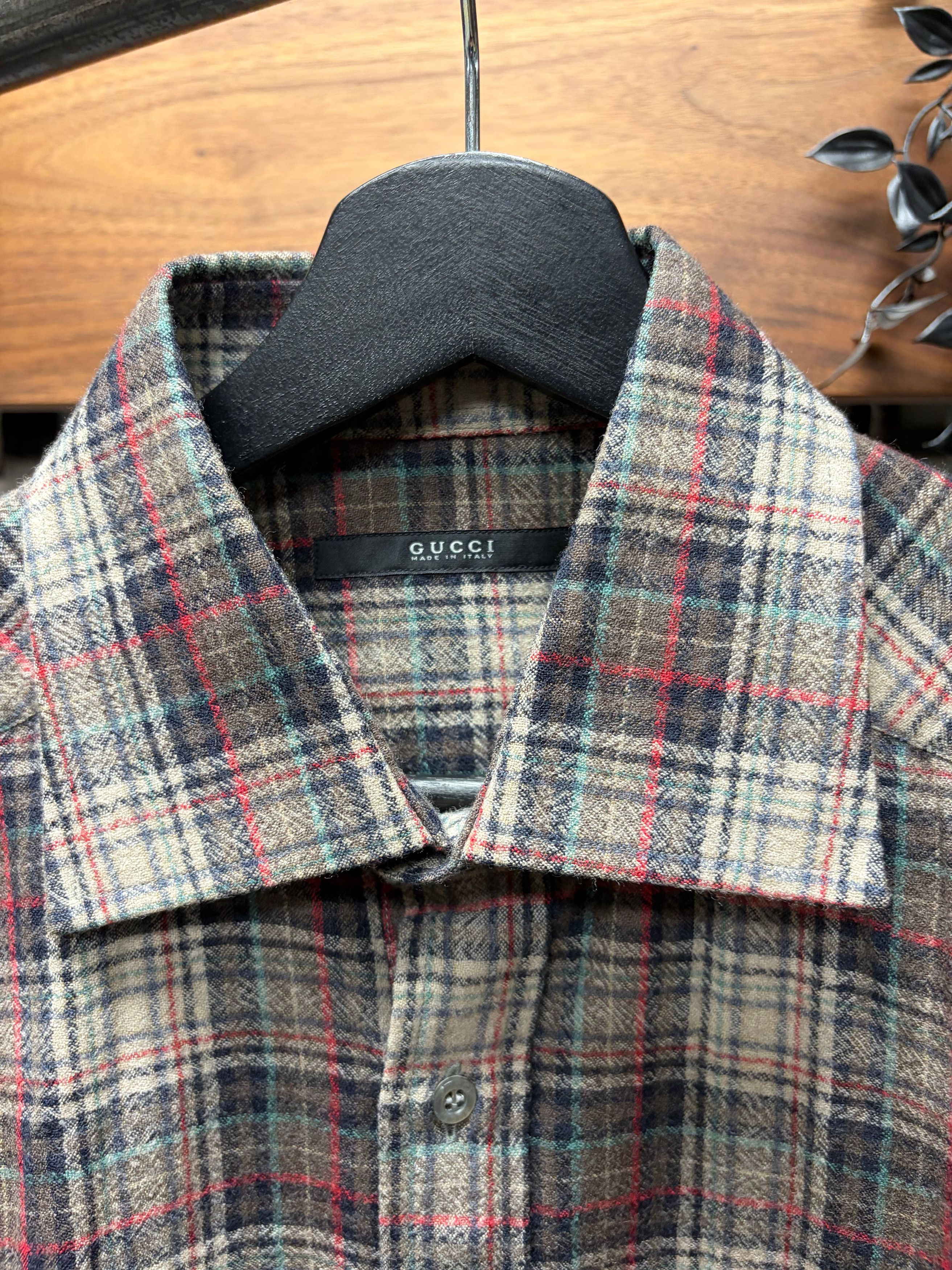 Gucci Gucci Plaid Western Shirt with Pleated ‘Ruffle’ Detailing Size US M / EU 48-50 / 2 - 3 Thumbnail