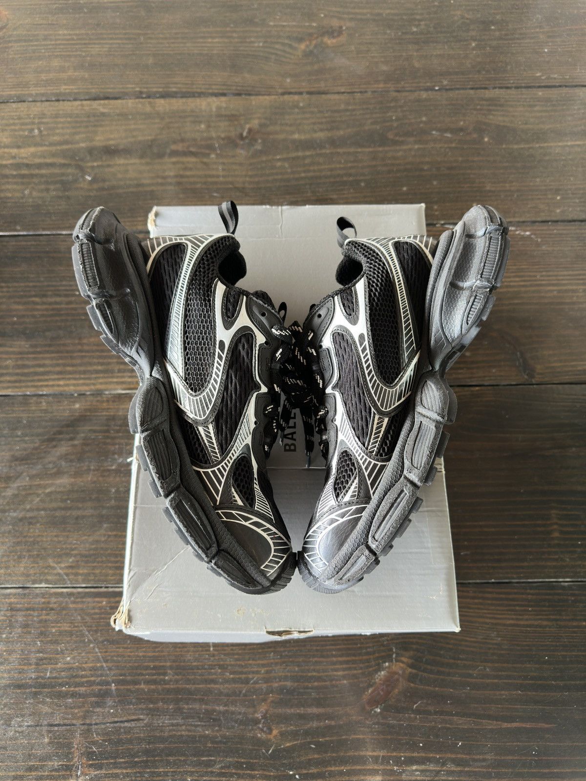 Balenciaga Balenciaga 3XL Sneakers Black Silver Size US 11 / EU 44 - 6 Thumbnail