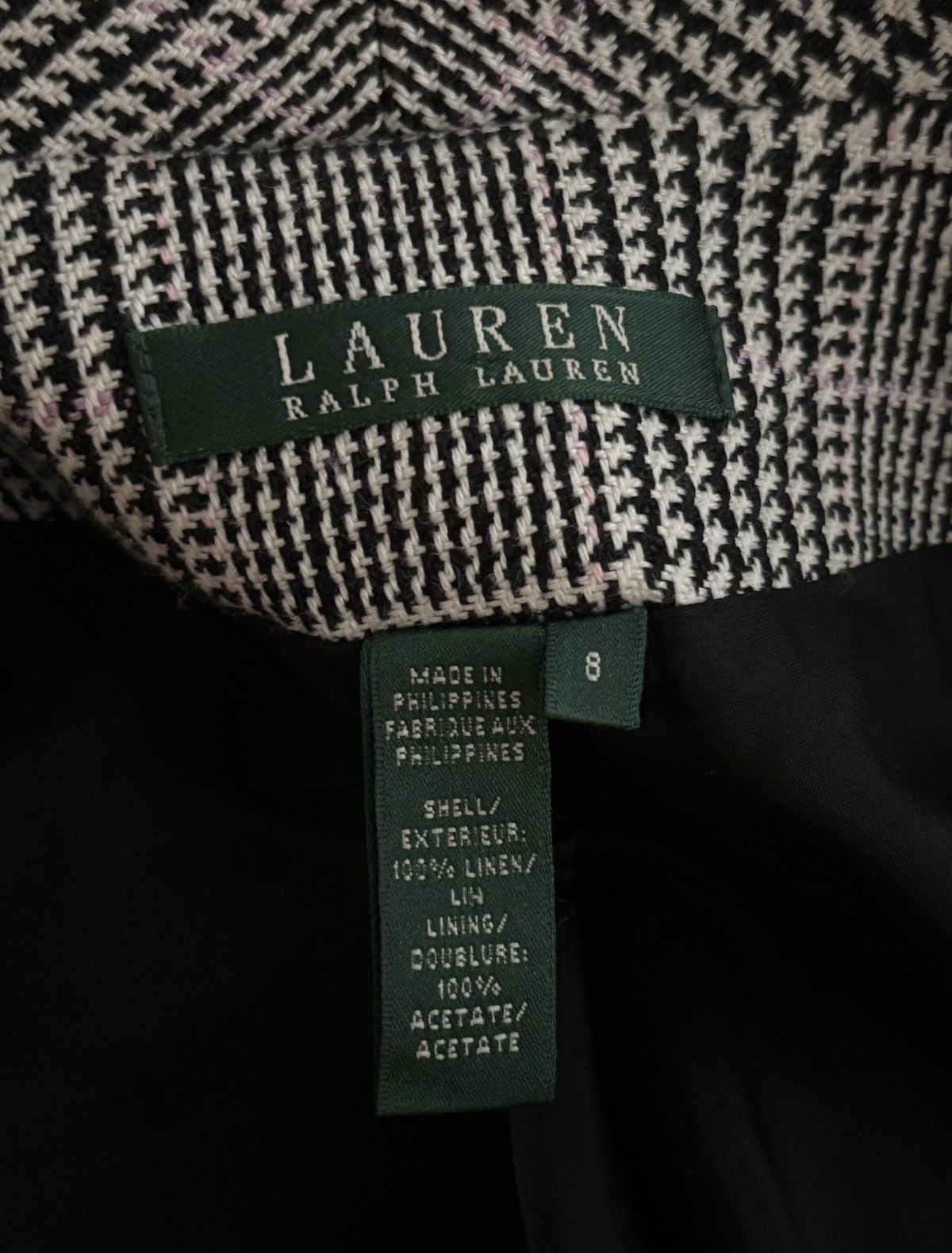 Ralph Lauren Vintage Ralph Lauren Women’s Houndstooth Suit Jacket Size 8 Size M / US 6-8 / IT 42-44 - 4 Thumbnail