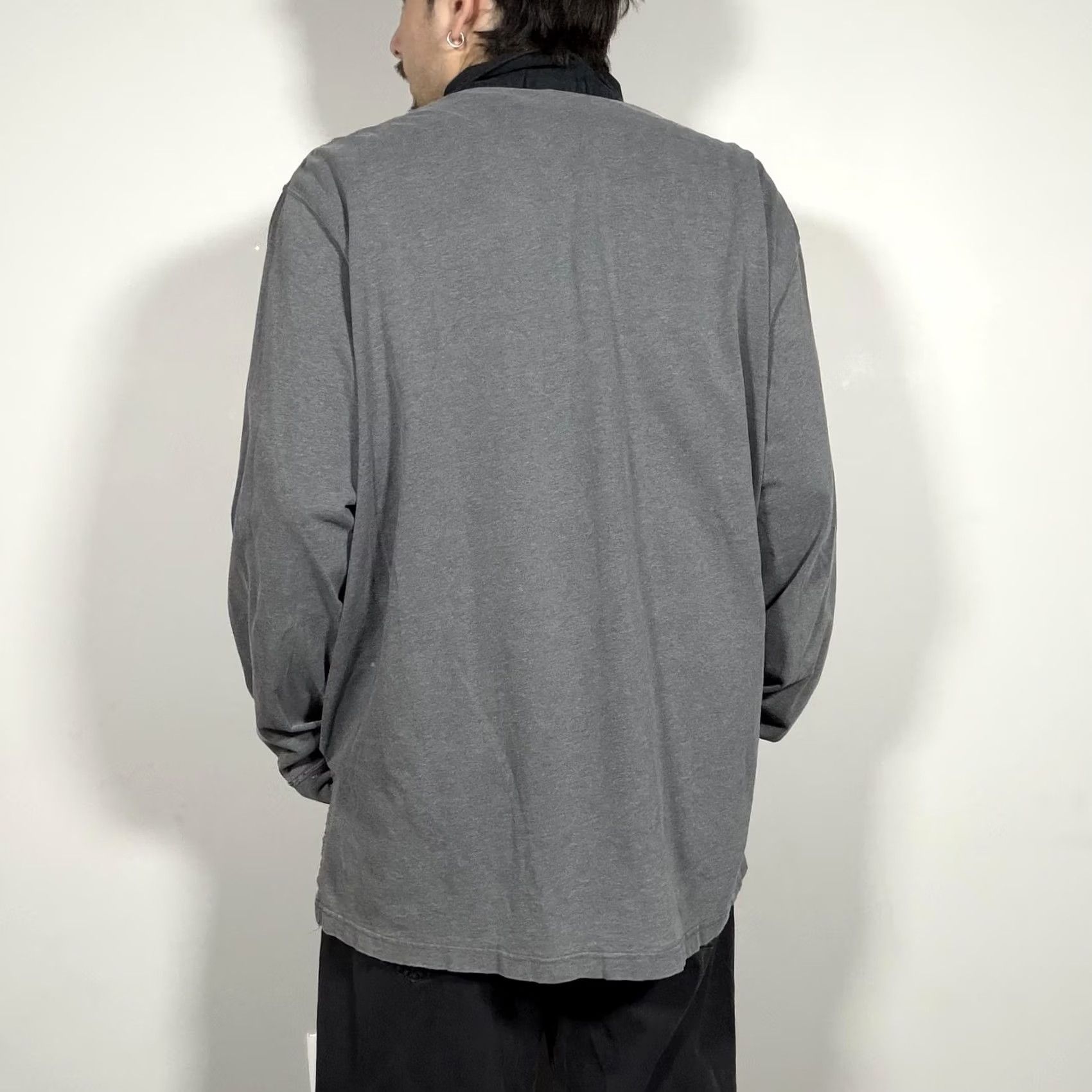 Polo Ralph Lauren VINTAGE Polo by Ralph Lauren Rugby Shirt 2XL Gray Collar Long Sleeve Polo Shirt Mens Size US XXL / EU 58 / 5 - 2 Thumbnail