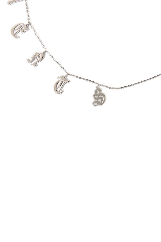 Vetements Gothic Letters Logo Necklace Size ONE SIZE - 4 Thumbnail