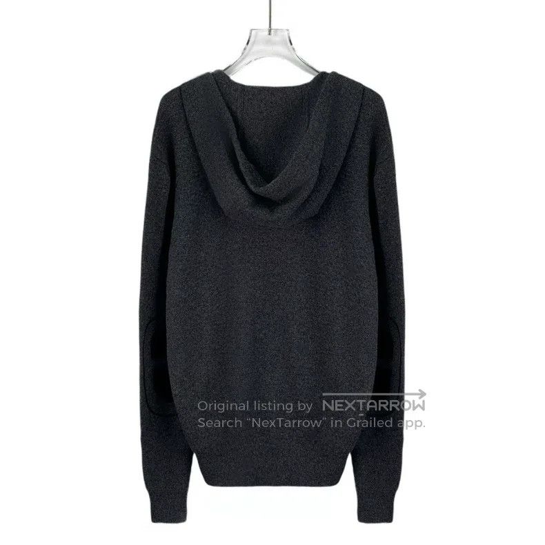 Hermes Hermes Dark Gray Cashmere Hooded Drawstring Zip-Up Long Sl Size US S / EU 44-46 / 1 - 2 Thumbnail