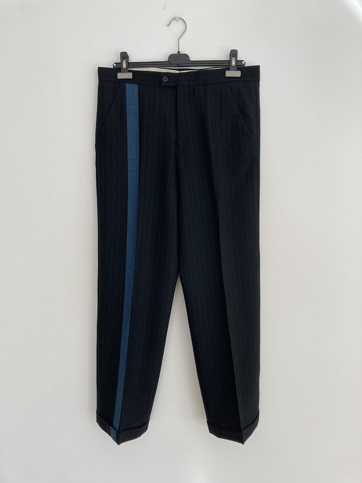 Alexander McQueen S/S 1998 “Golden Shower” Vertical Stripe Suit Size 52R - 5 Thumbnail