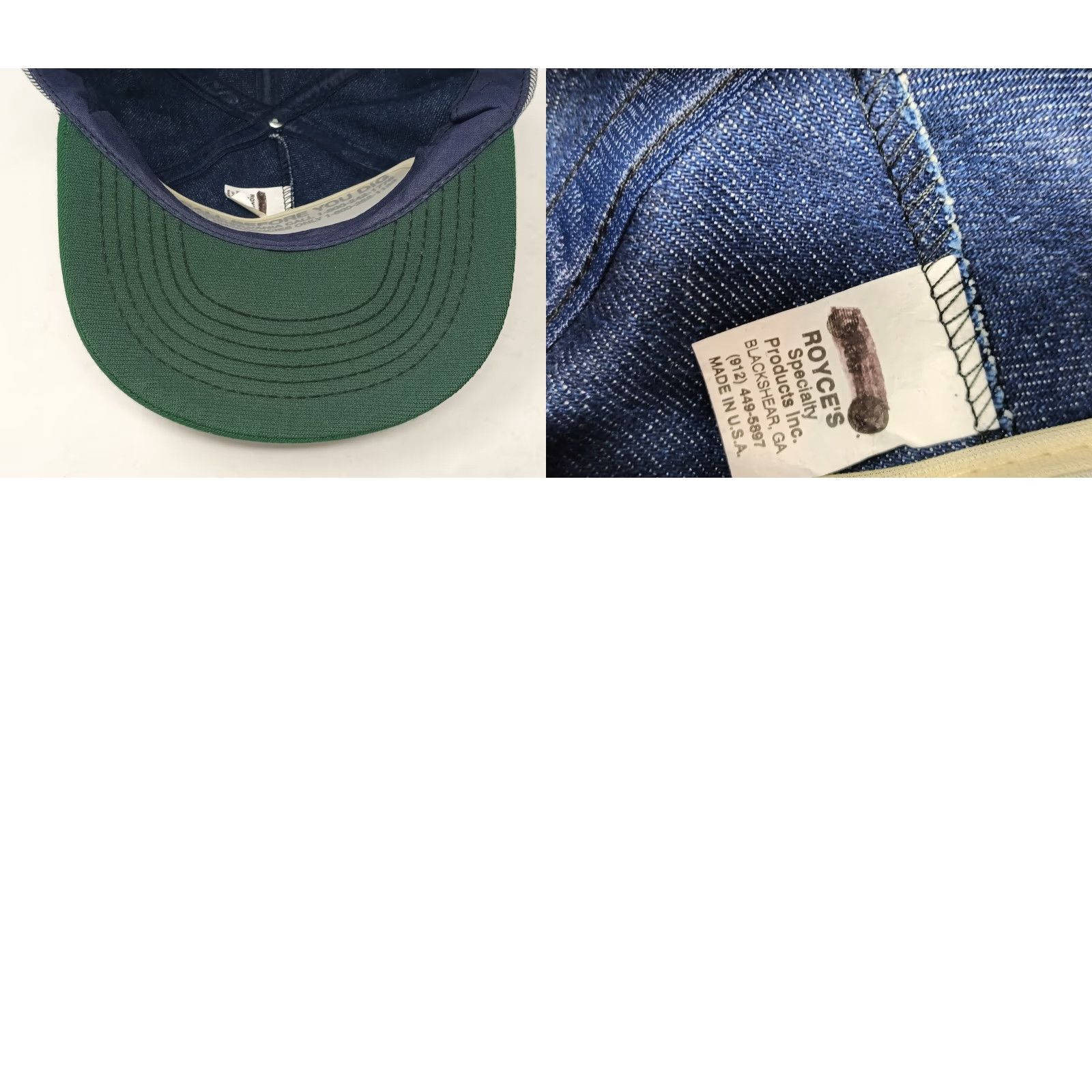 Denime VINTAGE AT&T Snapback Denim Green Made In The USA Hat Size ONE SIZE - 8 Thumbnail