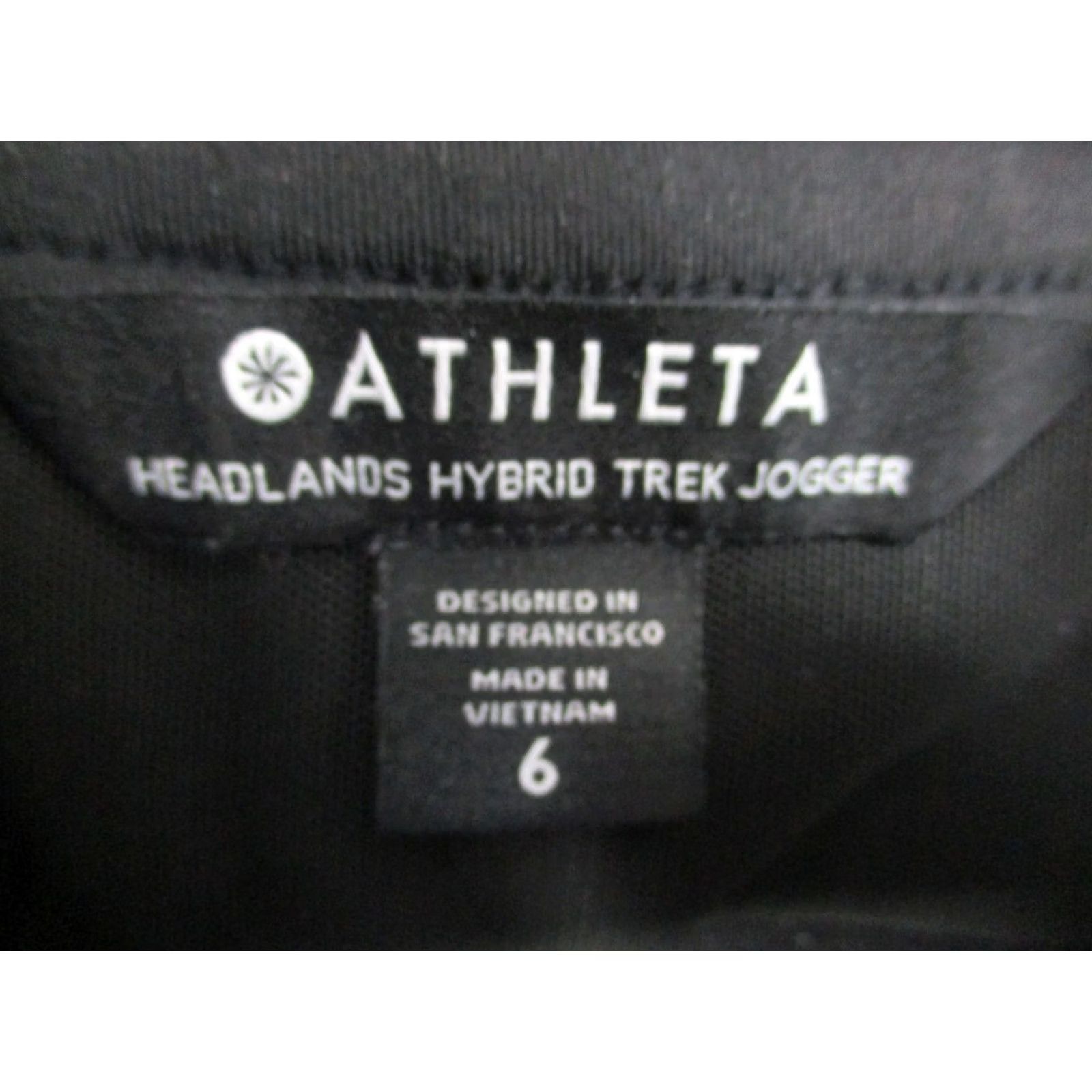 Athleta Athleta Trek Jogger Pants Women 6 Black Zip Pockets Running Athletic Size 30" / US 8 / IT 44 - 7 Thumbnail