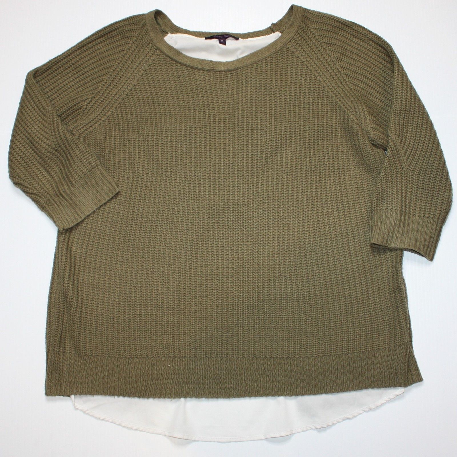 Other Olivia Sky Wide Rib Split Back Sweater in Olive Green Size M / US 6-8 / IT 42-44 - 3 Thumbnail
