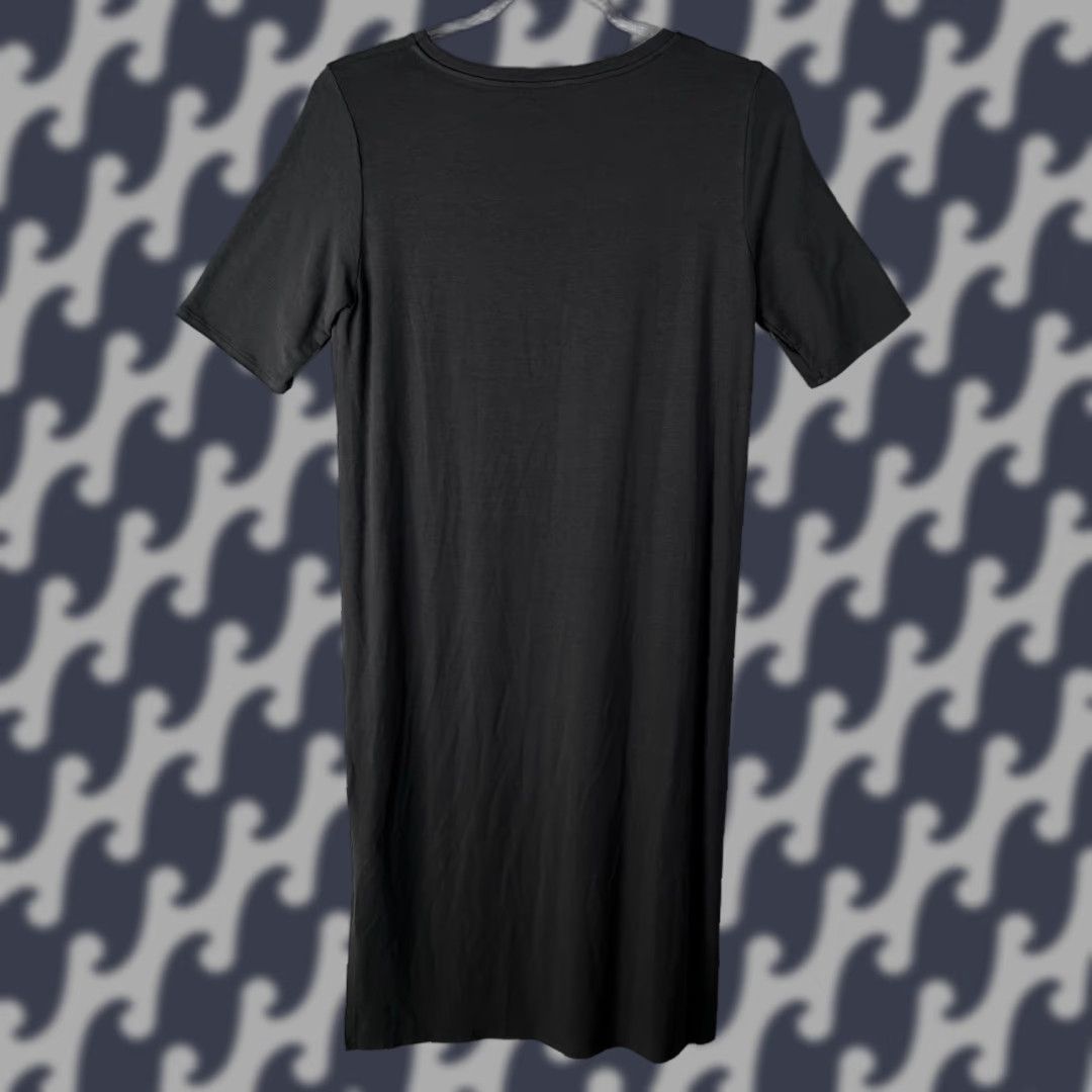 Eileen Fisher Womens Gray Viscose Spandex Short Sleeve T-Shirt Dress XS