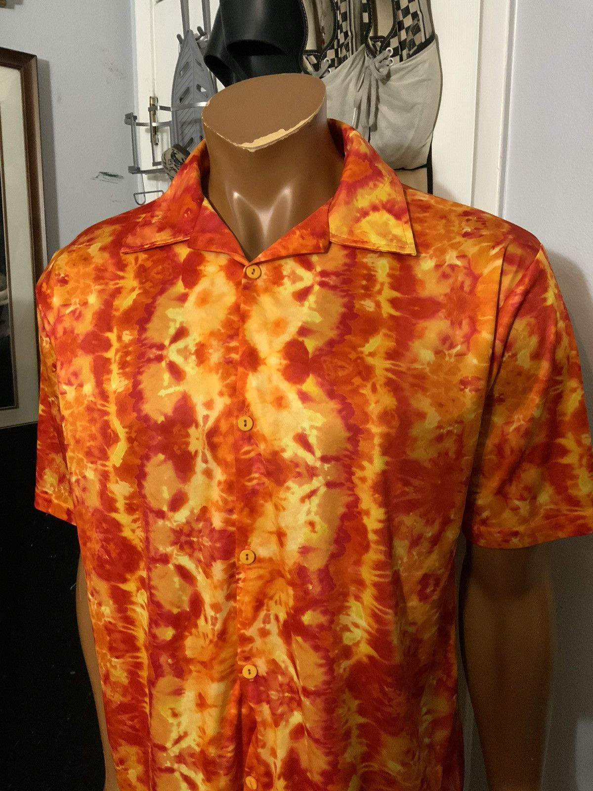 Vintage Vintage 90s Y2K Plastix Idol Club Rave Atomic Flames Shirt Size US M / EU 48-50 / 2 - 10 Thumbnail