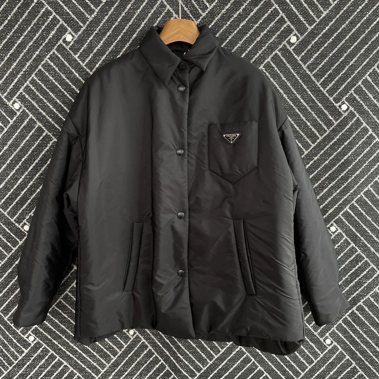 Prada Prada Black Cotton Coat 36 99 New Size XS / US 0-2 / IT 36-38 - 1 Thumbnail