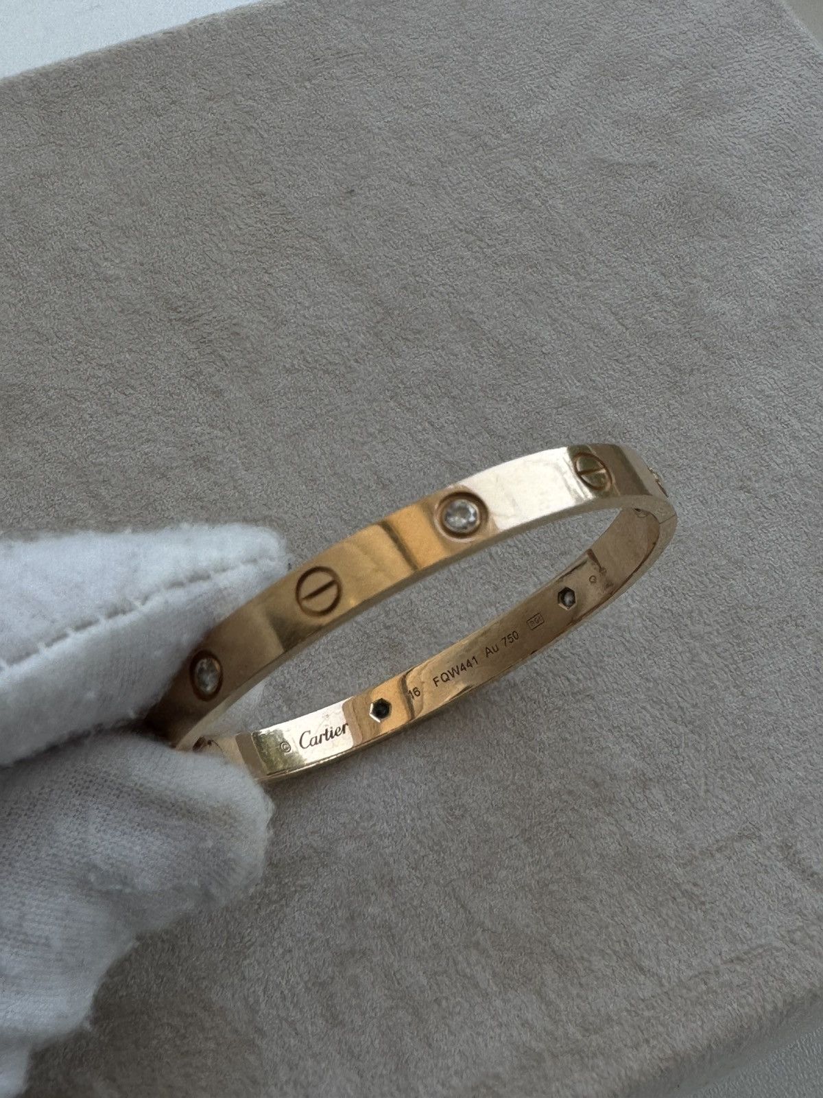 Cartier Cartier Love Bracelet 4 Diamonds Size ONE SIZE - 10 Thumbnail