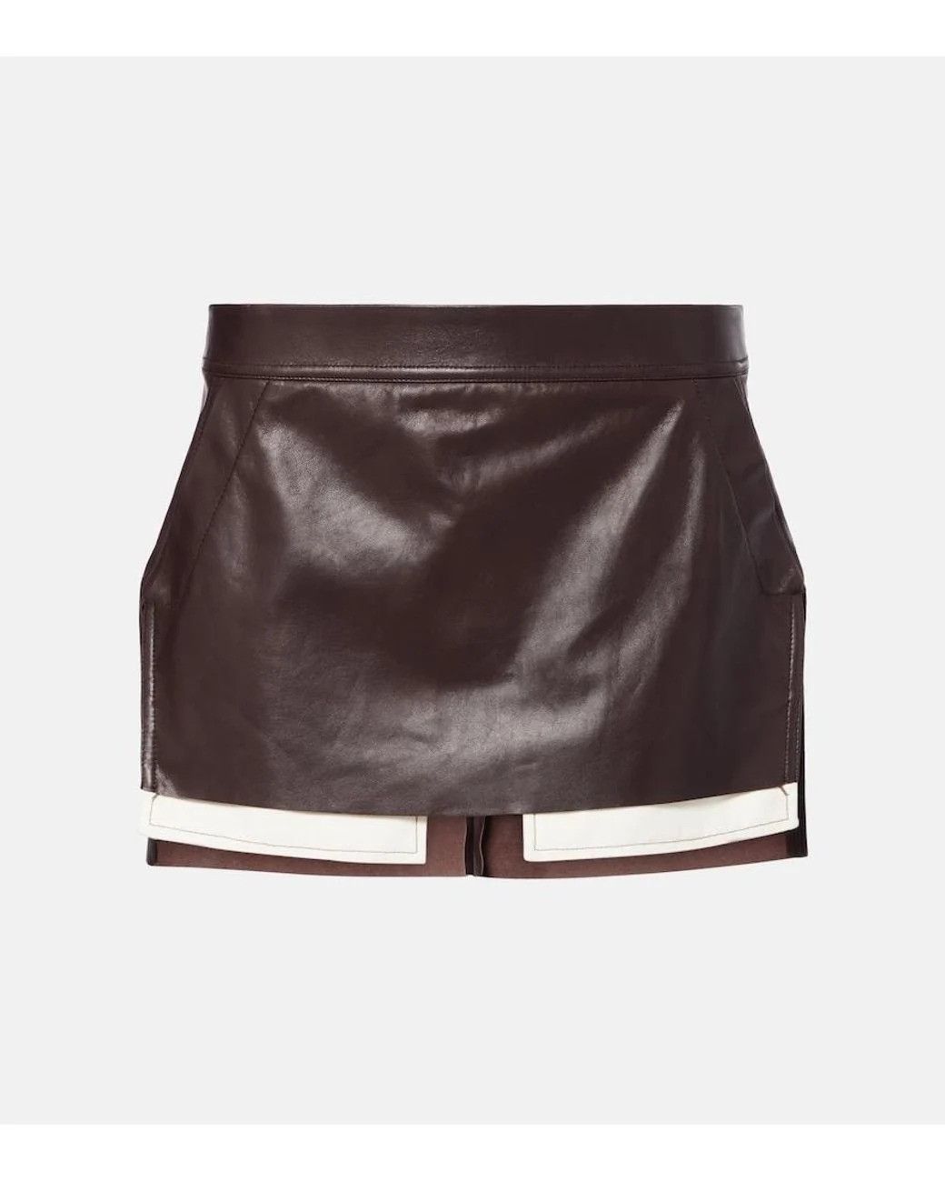 Rick Owens o1mle0426 Fog Cutoff Mini Skirt in Brown Size 32" / US 10 / IT 46 - 1 Preview