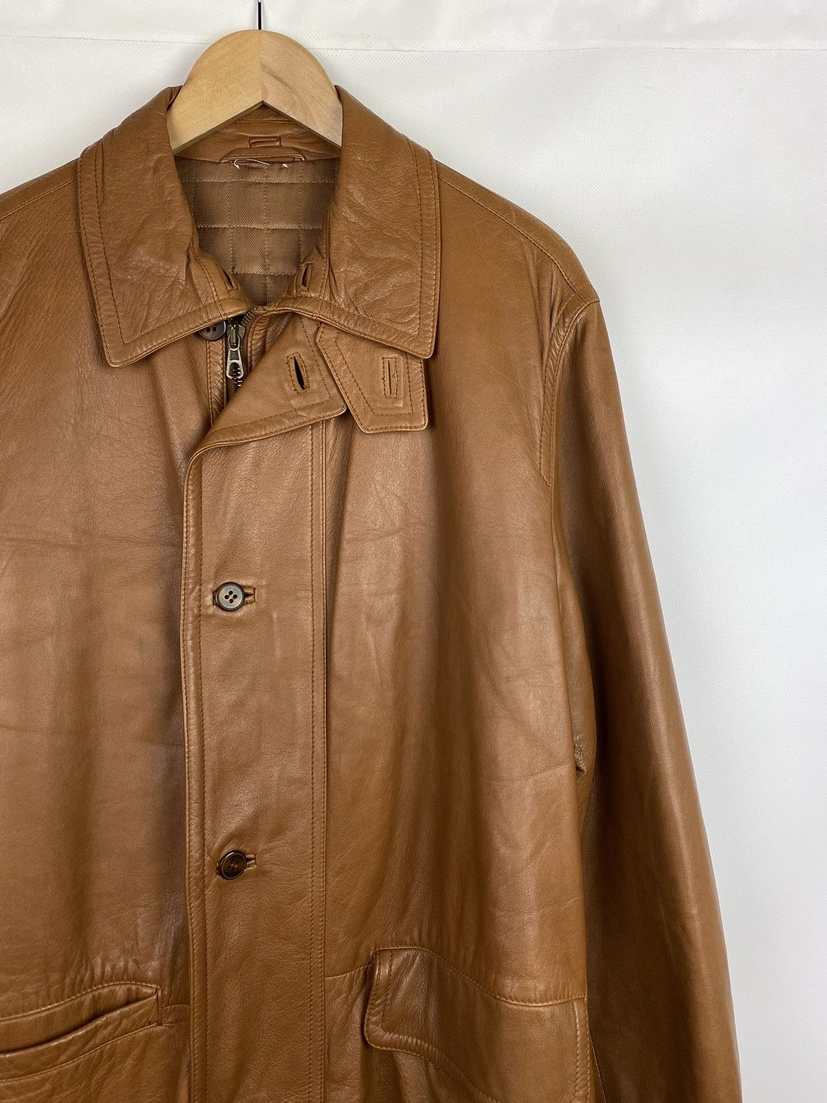 Mandelli Enrico Mandelli vintage real leather men’s coat jacket Size US L / EU 52-54 / 3 - 5 Thumbnail