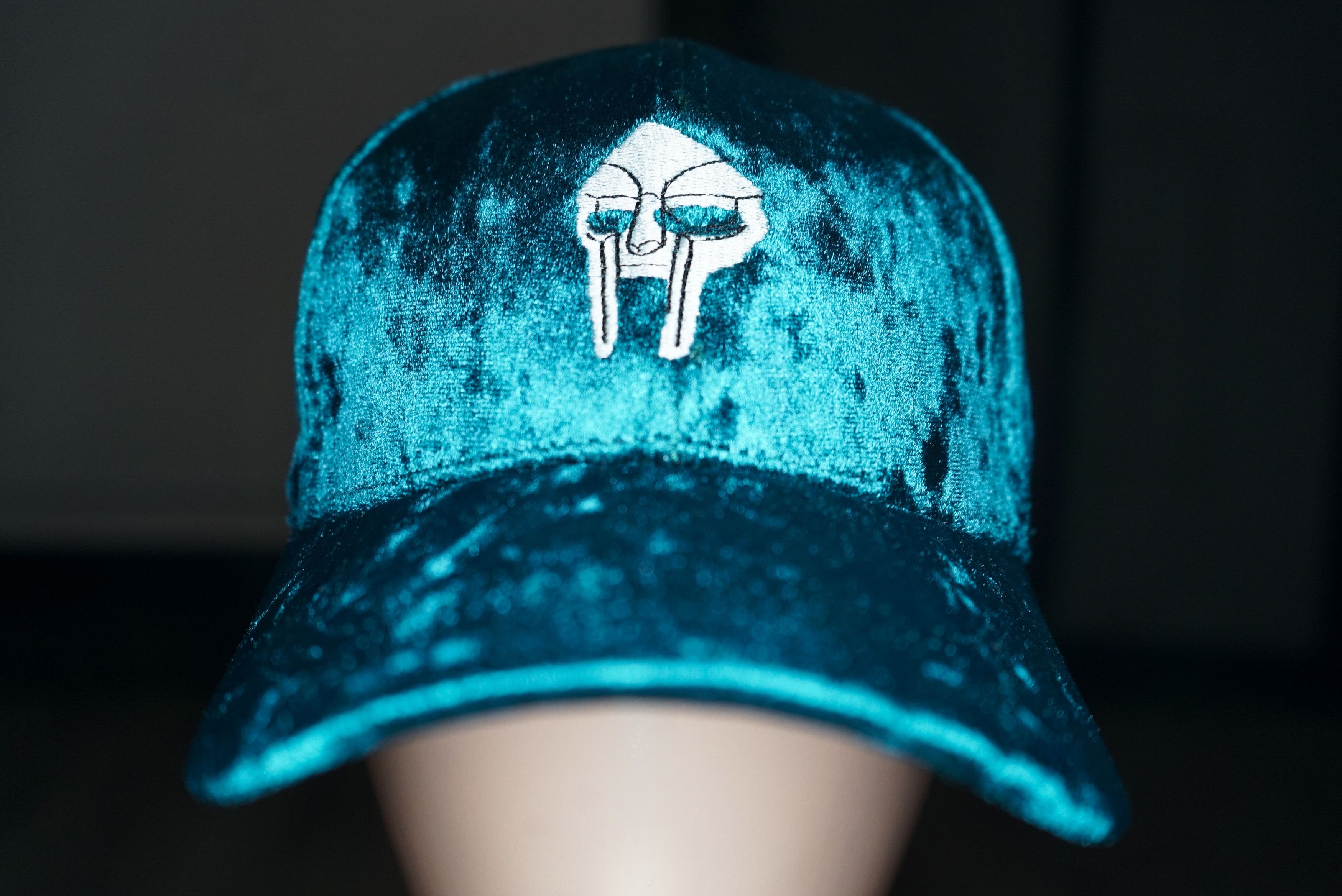 Handmade MF DOOM Mask, Hip Hop, 2000s Suede Strapback Hat Size ONE SIZE - 1 Thumbnail