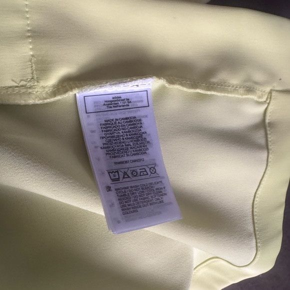 Adidas Adicolor Classics Satin Dress Pulse Yellow M Size XL / US 12-14 / IT 48-50 - 3 Thumbnail