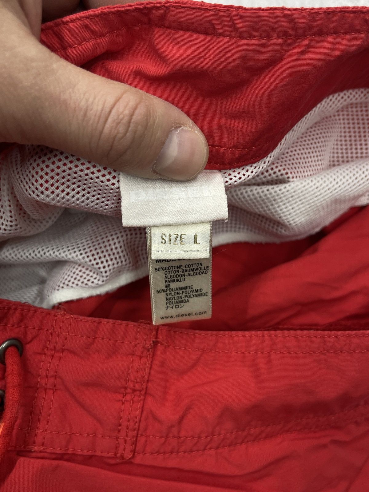 Diesel Mens Diesel Swimwear Shorts Red Big Logo Size L Size US 34 / EU 50 - 9 Thumbnail