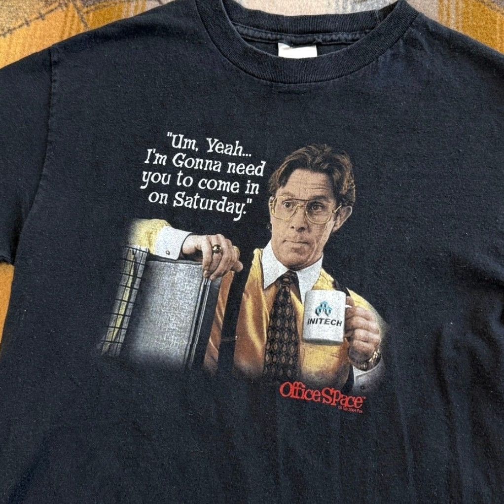 Vintage VINTAGE Office Space Movie Promo T-Shirt Small Men Short Sleeve Black Solid 2004 Y2K Movie Theme Size US S / EU 44-46 / 1 - 2 Thumbnail