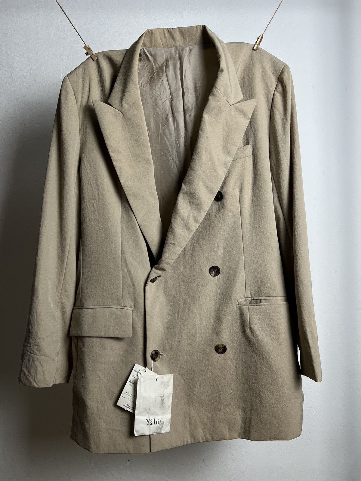 Vintage × Y's × Yohji Yamamoto 1990's Old Stock With Tag Yohji Yamamoto Y's Bis Rayon Coat Size 38R - 1 Thumbnail