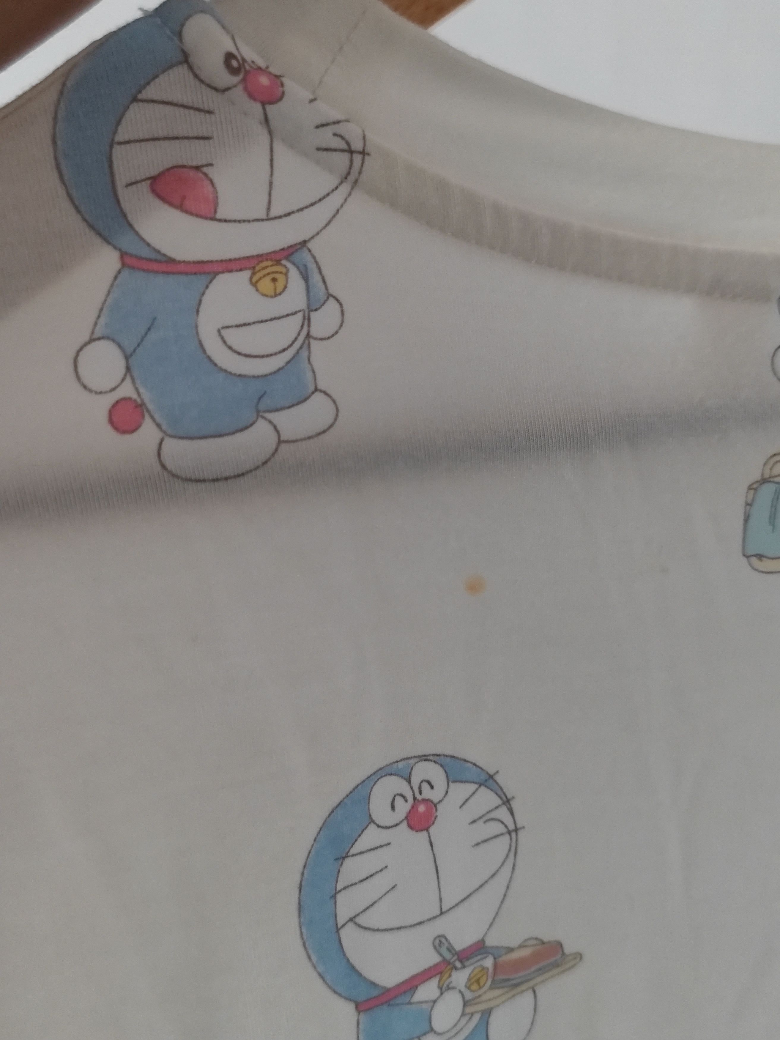 Japanese Brand GELATO PIQUE X Doraemon Sleepwear cream white shirt top Size L / US 10 / IT 46 - 3 Thumbnail