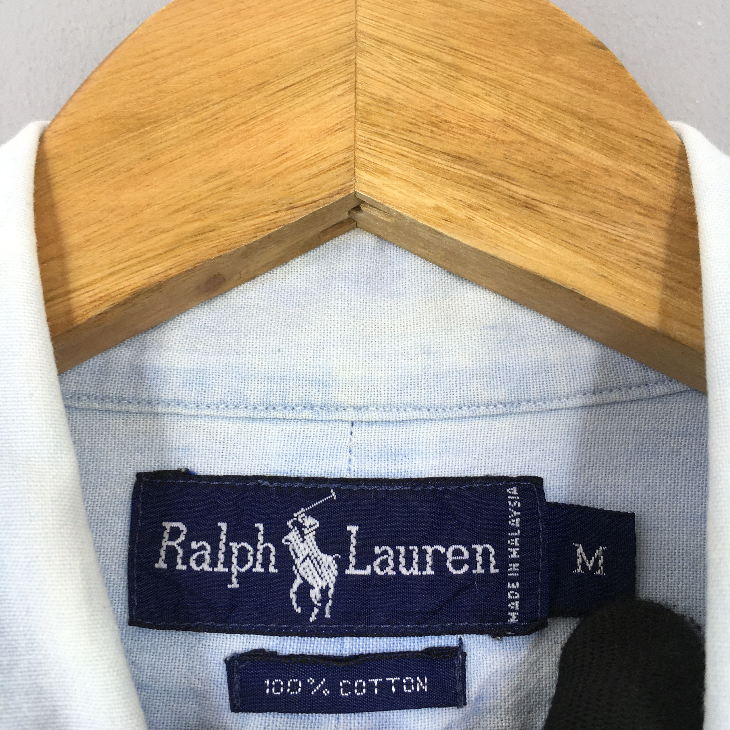 Polo Ralph Lauren Vintage Polo Bear Ralph Lauren Blue Oxford Shirt Medium Size US M / EU 48-50 / 2 - 5 Thumbnail