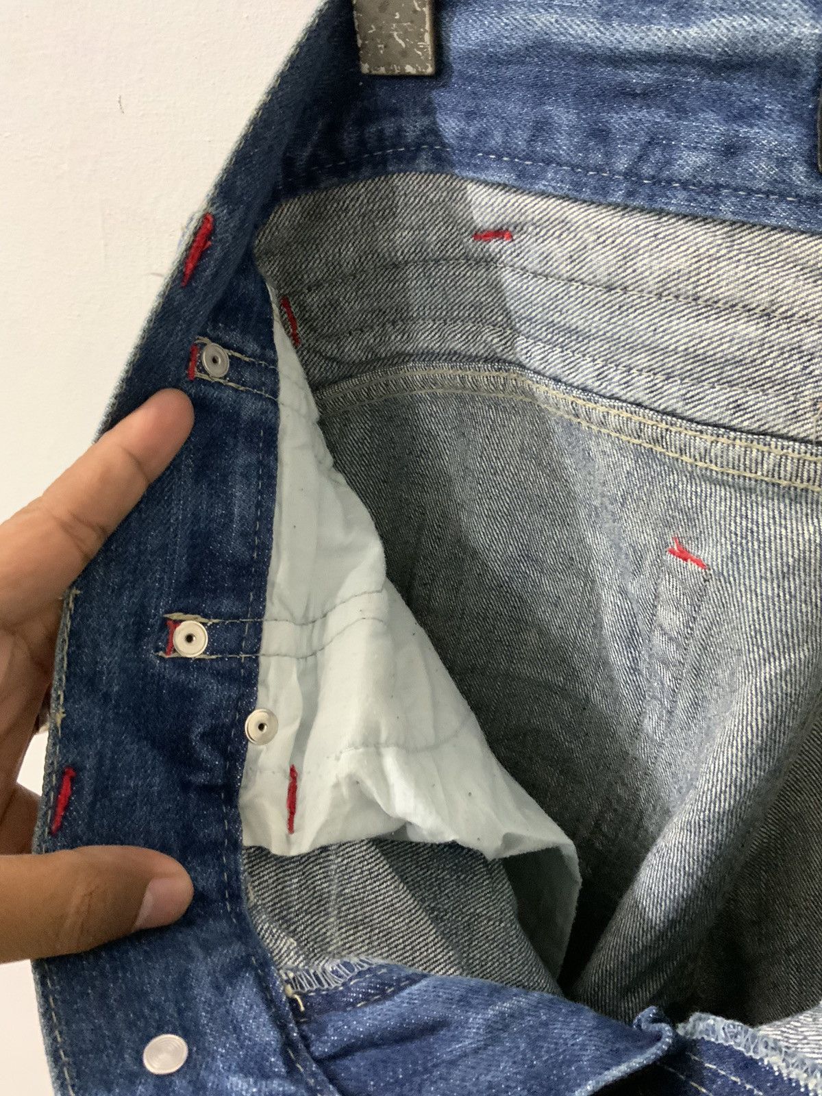 If Six Was Nine Lucky Store Patches Avant Garde Jeans Size US 30 / EU 46 - 21 Thumbnail