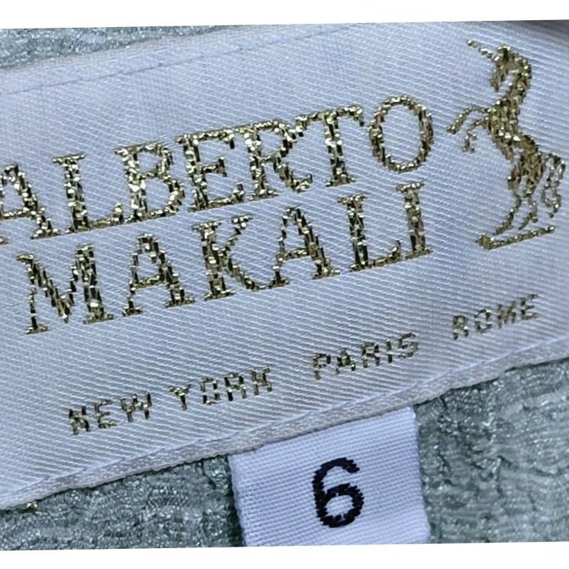 Vintage Alberto Makali Green Sleeveless Dress Knee Length Women Size 6 Size M / US 6-8 / IT 42-44 - 3 Thumbnail