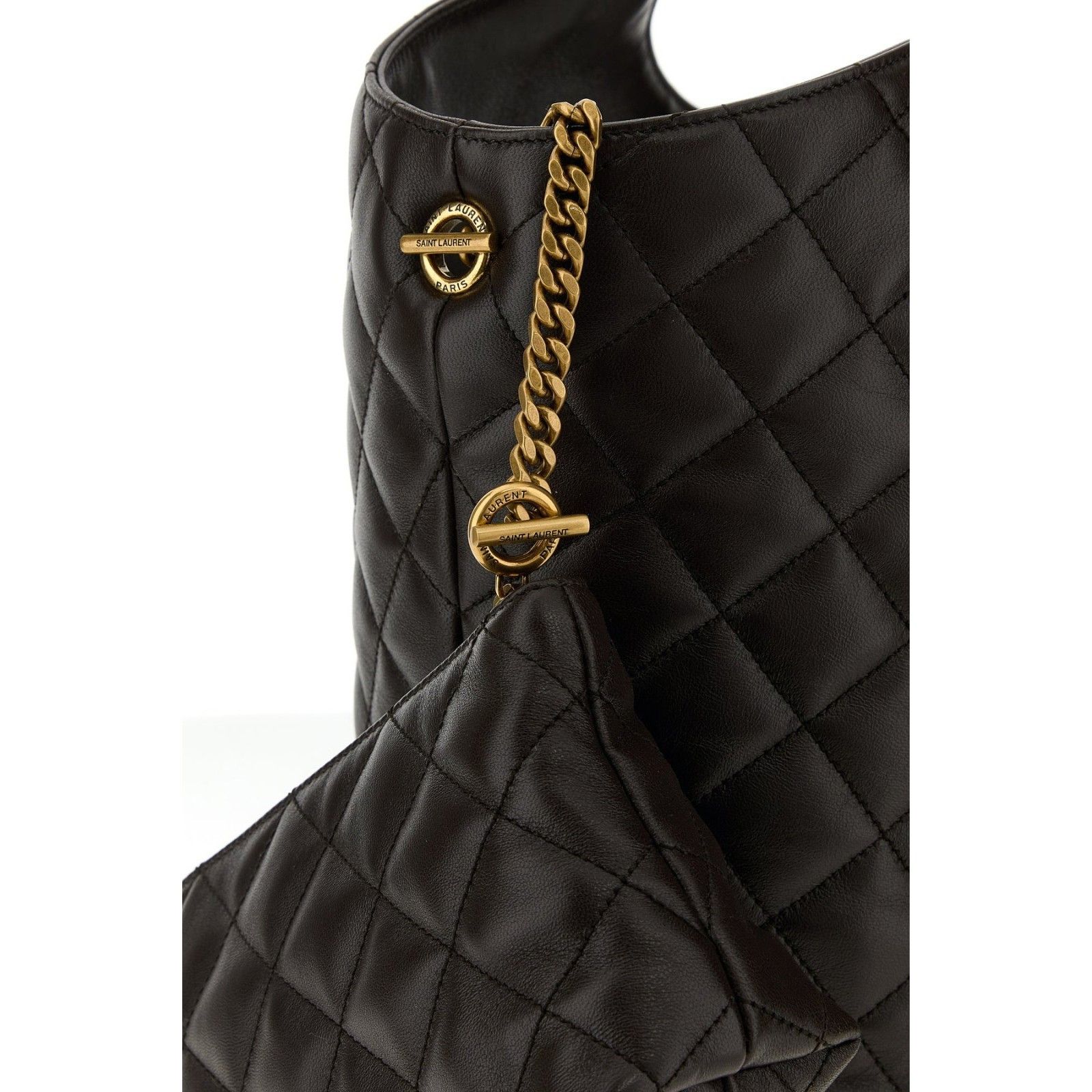 Saint Laurent Paris SAINT LAURENT $4700 Icare Medium Dark Chocolate Tote Bag New Size ONE SIZE - 4 Thumbnail