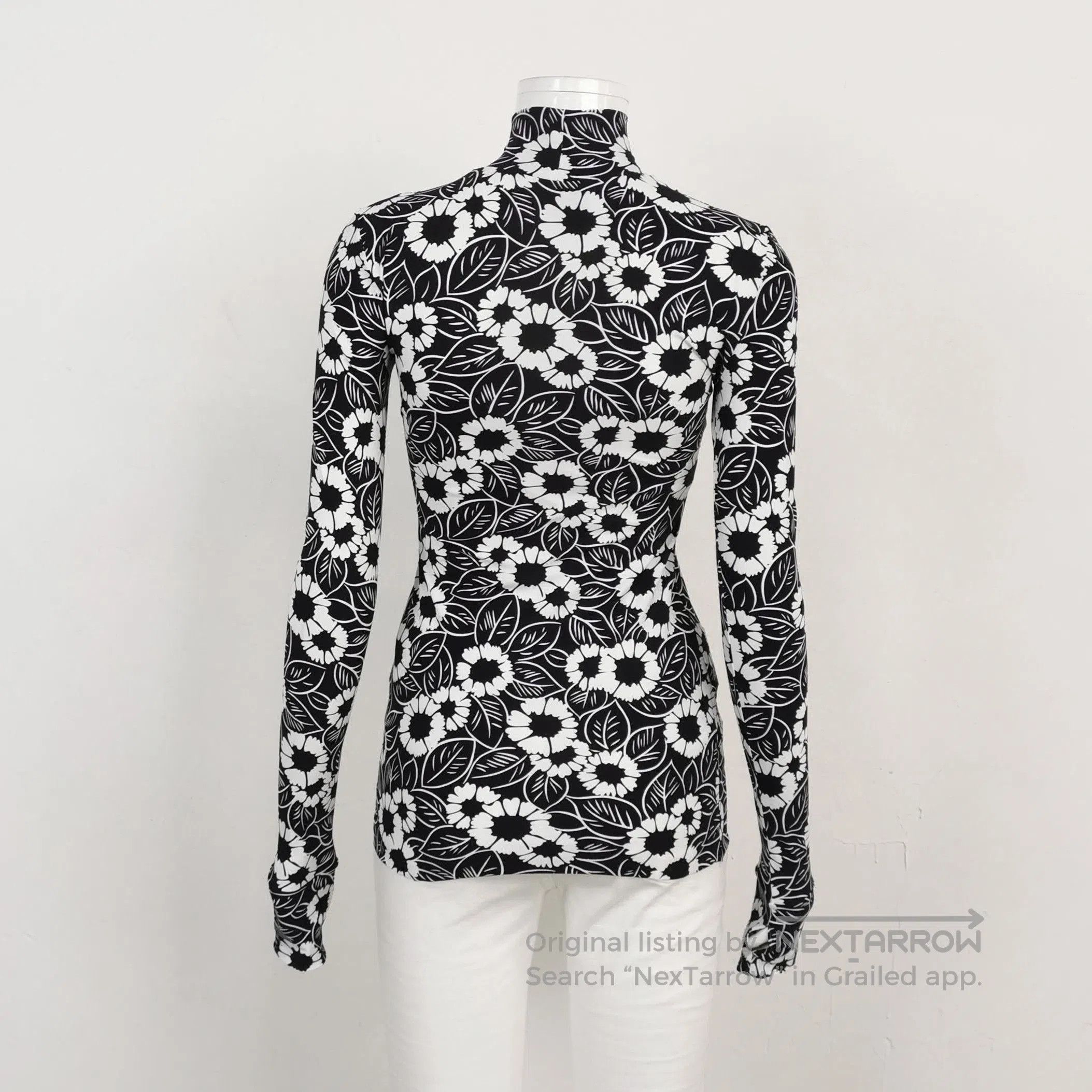 Prada Prada Floral Pattern High Neck Top . Size S / US 4 / IT 40 - 2 Thumbnail
