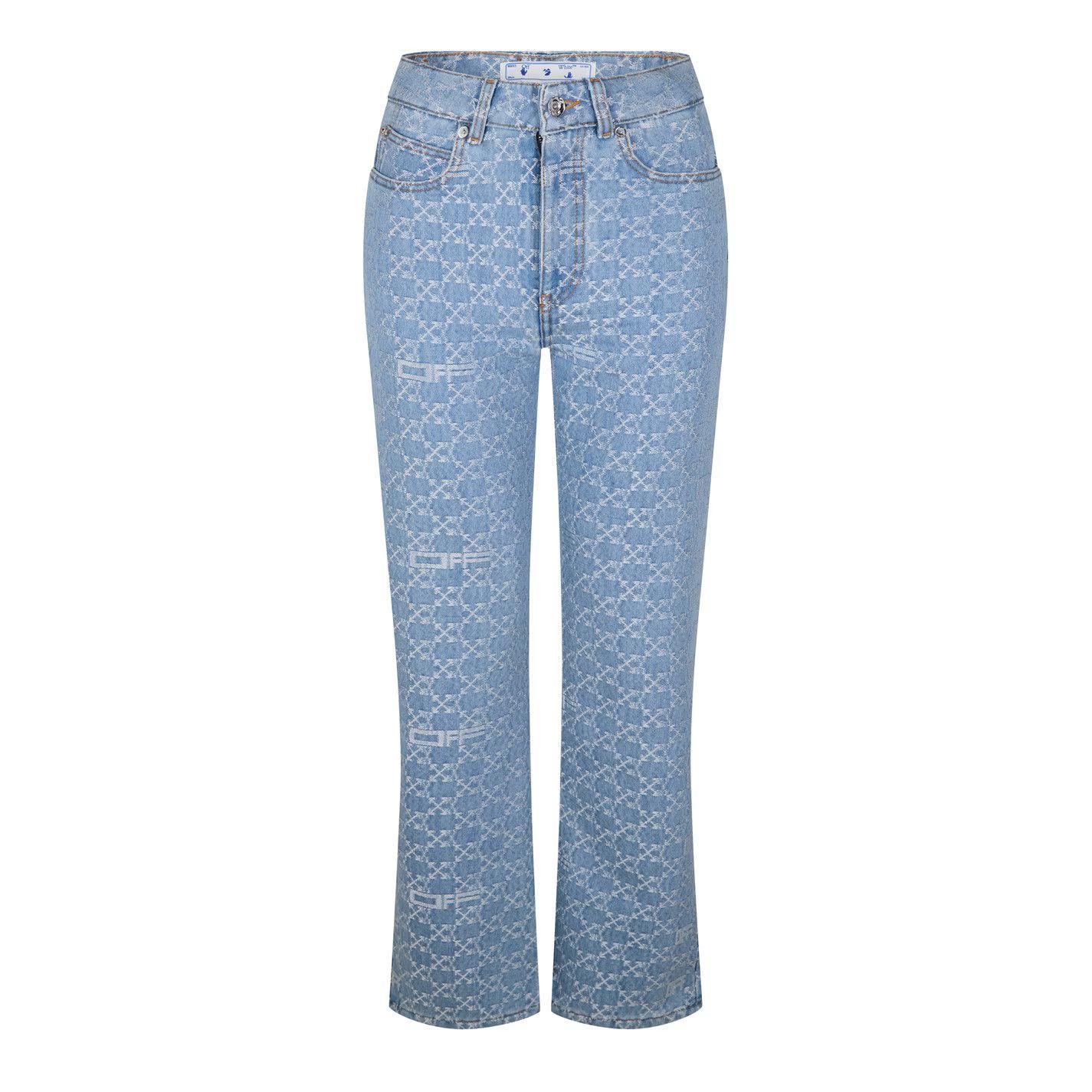 o1g2r1mq0125 Monogram Jeans in Light Blue