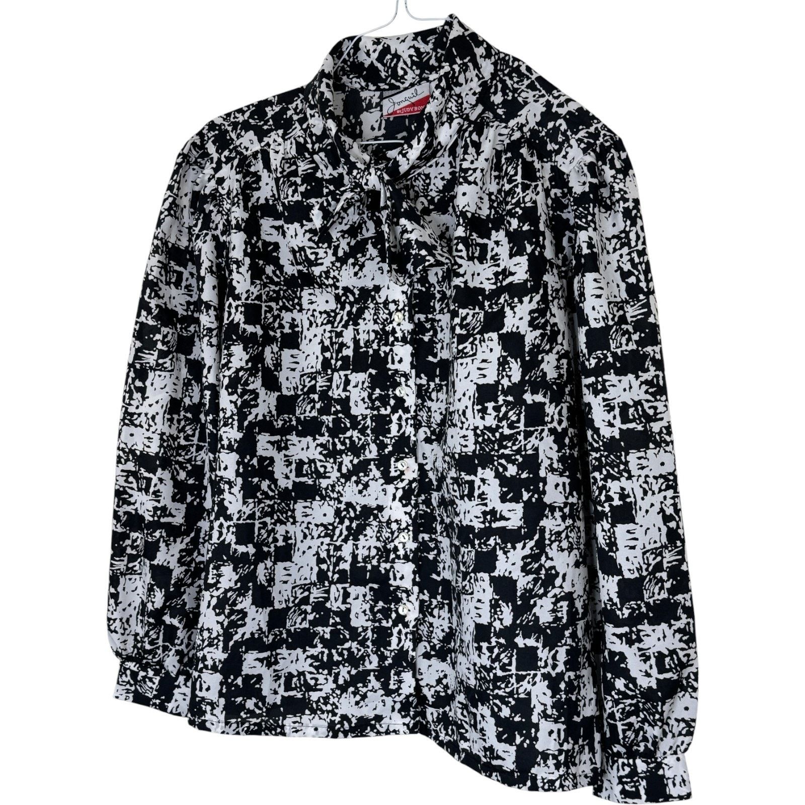Other Jonquil by Judy Bond Blouse 22W 42 Plus Size Black White Size XXL / US 16-18 / IT 52-54 - 8 Thumbnail