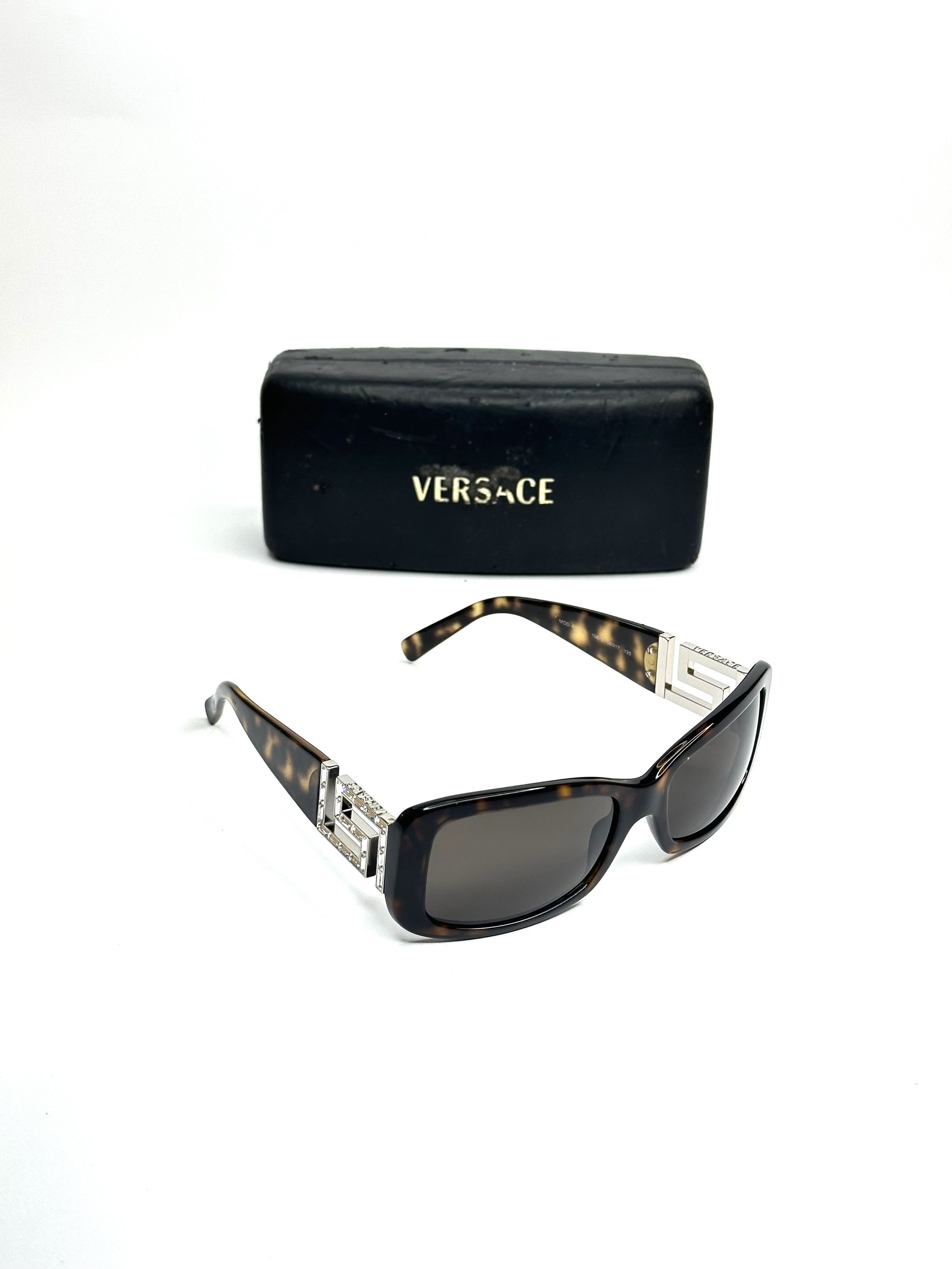 Versace Versace Swarovski Barocco Squared Sunglasses Size ONE SIZE - 7 Thumbnail