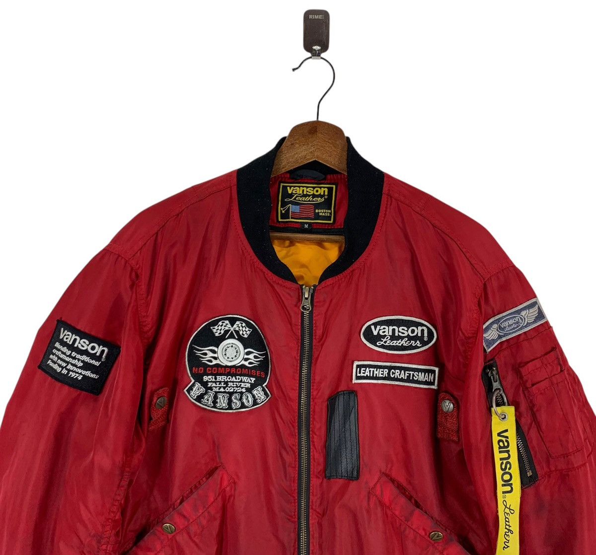 Vanson Leathers VINTAGE VANSON LEATHER BOMBER BIKERS JACKET Size US M / EU 48-50 / 2 - 4 Thumbnail