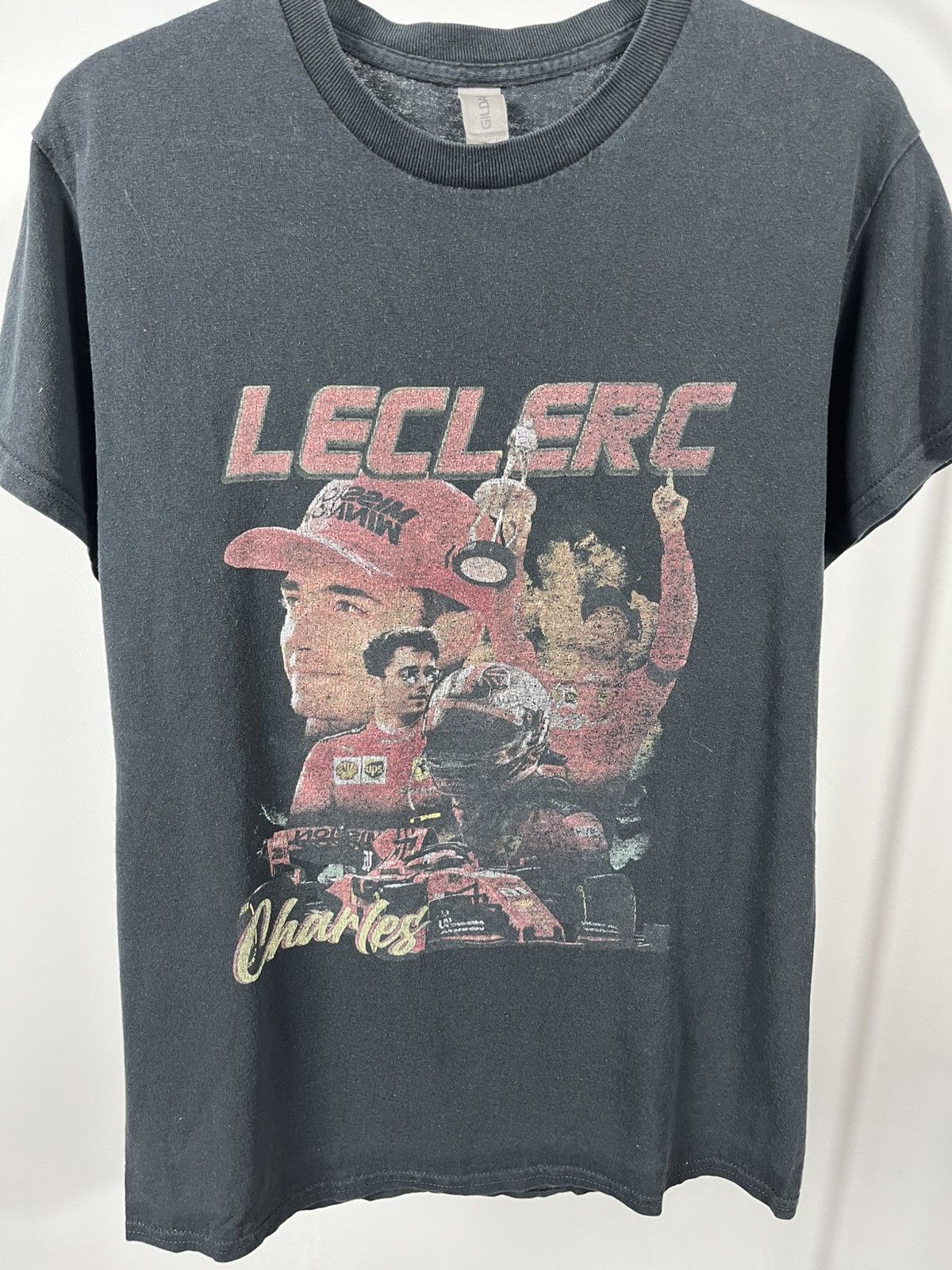 Other Charles Leclerc Formula 1 vintage style graphic tee black Size US S / EU 44-46 / 1 - 3 Thumbnail