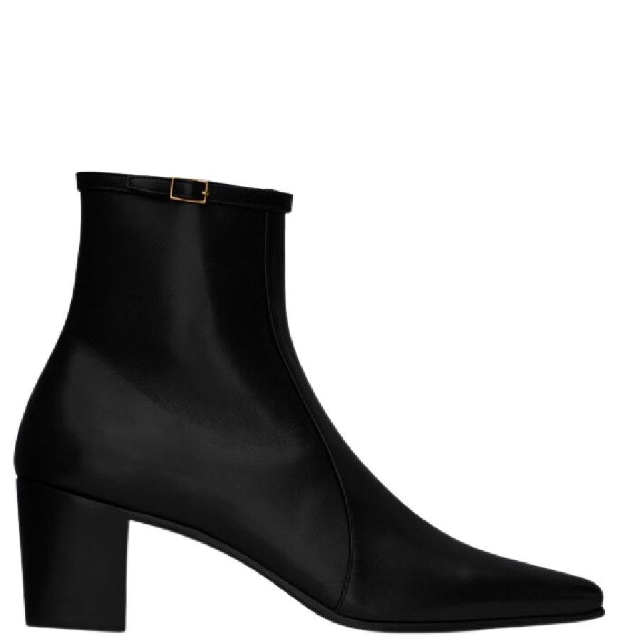 Saint Laurent Paris Saint Laurent ARSUN Zipped Boots in shiny leather Size US 11 / EU 44 - 1 Thumbnail