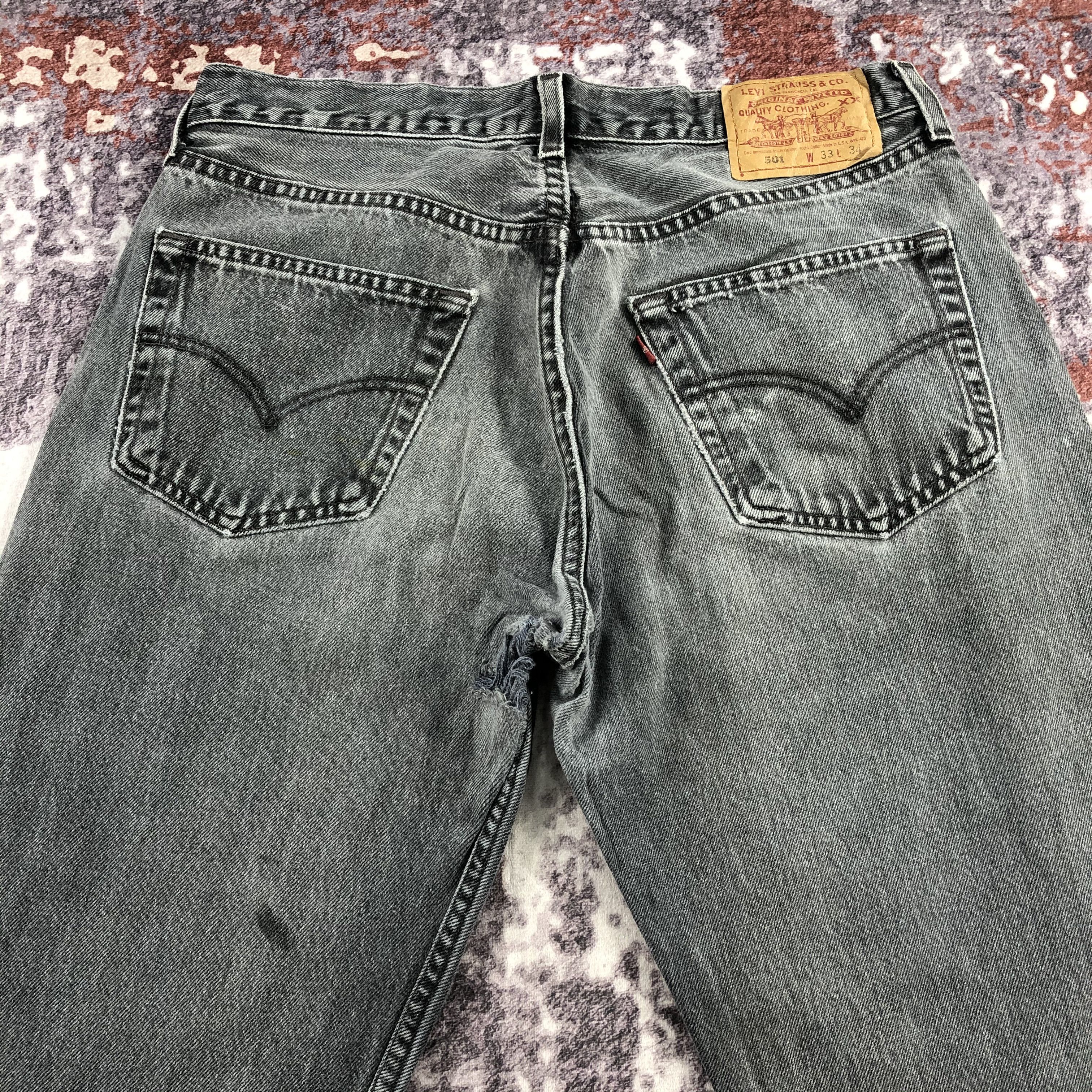 Levi's × Vintage Vintage 90s Levis 501 Ash Gray Jeans-JM2392 Size US 32 / EU 48 - 5 Thumbnail