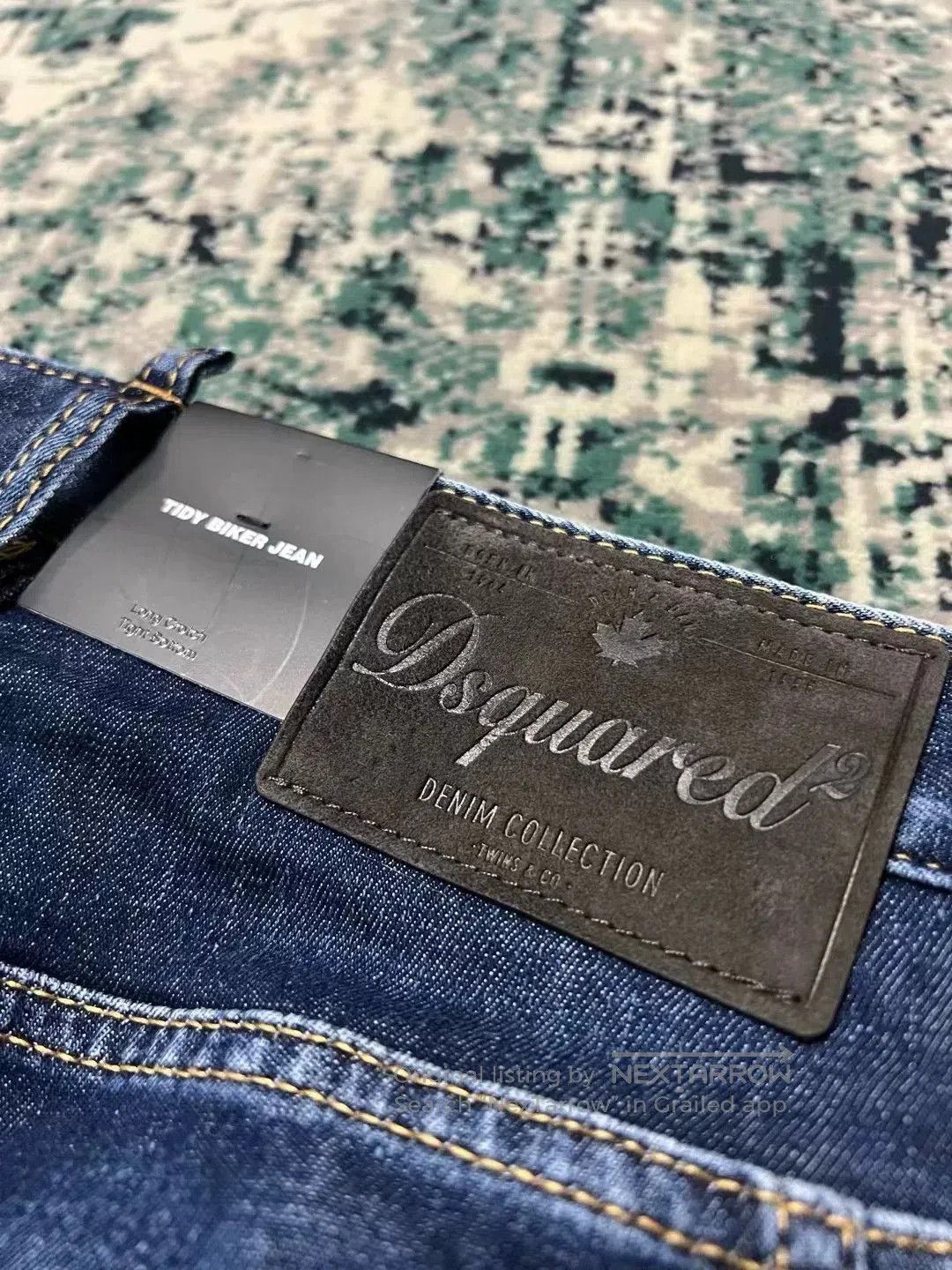 Dsquared2 stylish blue biker patch jeans. Size US 44 / EU 60 - 7 Thumbnail