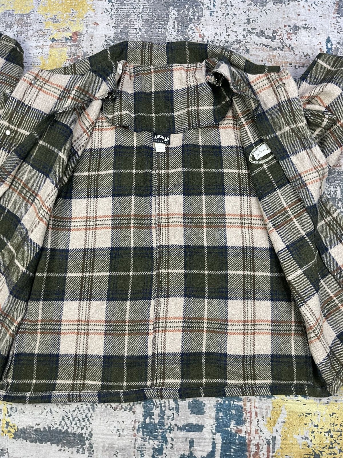 Airwalk Vintage 70/80s Airwalk Checkered Wool Work Jacket Size US L / EU 52-54 / 3 - 9 Thumbnail