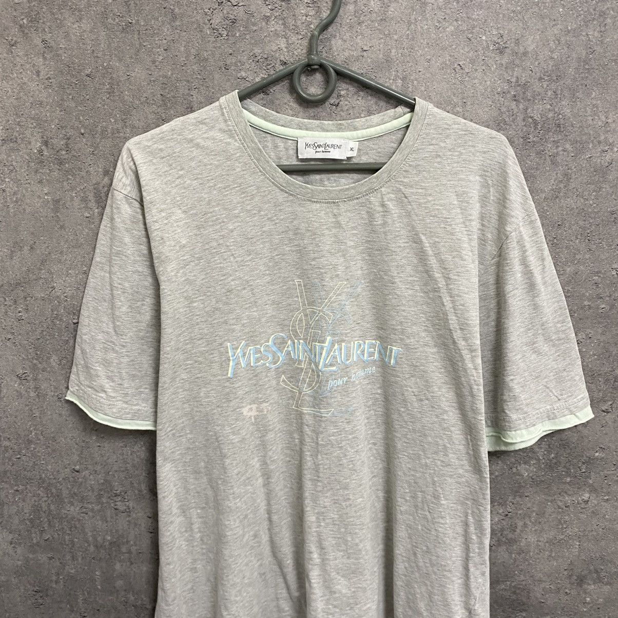 Yves Saint Laurent Vintage Yves Saint Laurent T-Shirt Big Logo YSL Size US XL / EU 56 / 4 - 4 Thumbnail