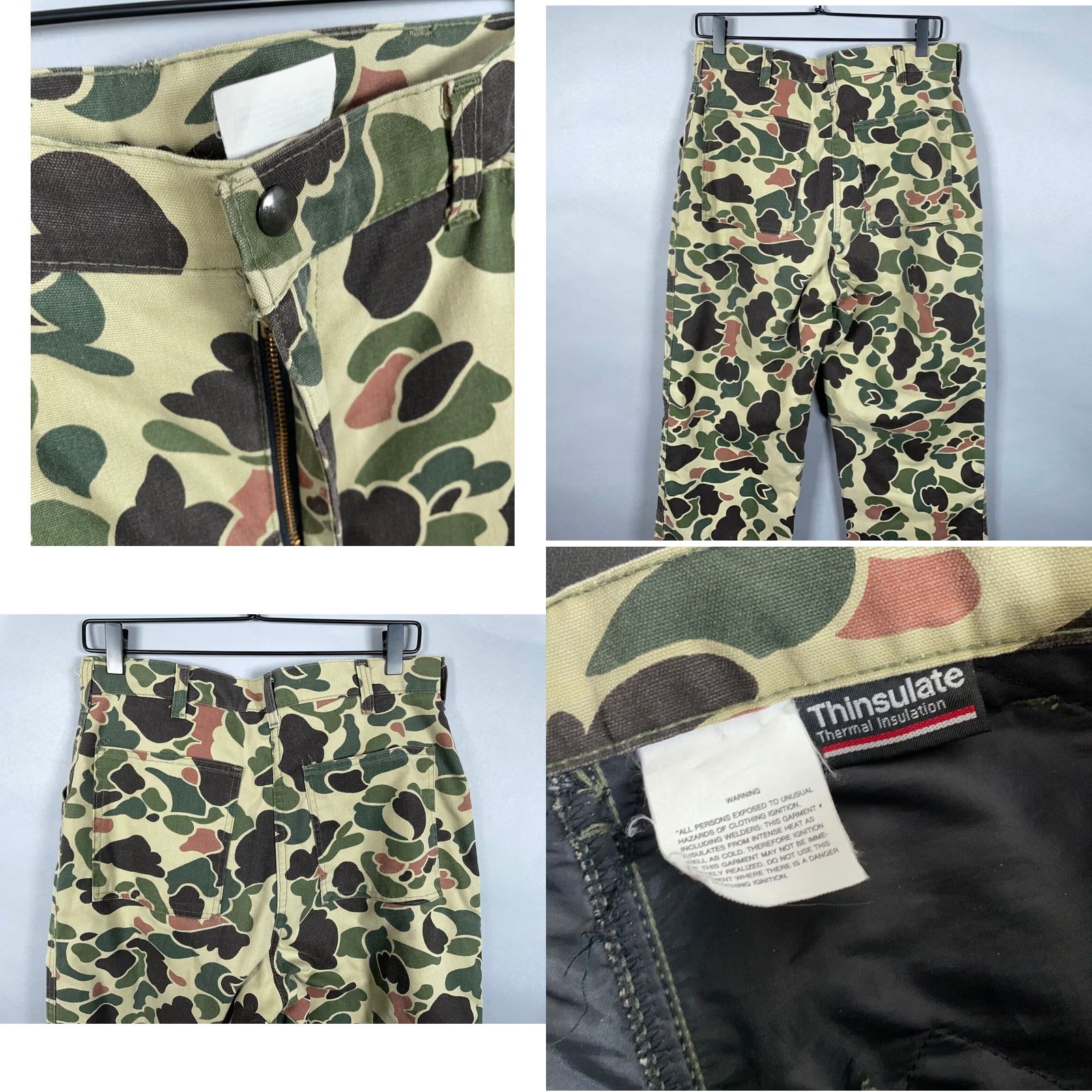 Vintage VINTAGE Cabela's Pants Canvas Camouflage Thinsulate Lined 31 x 33 Men Green 90s Baggy? Size US 31 - 9 Thumbnail