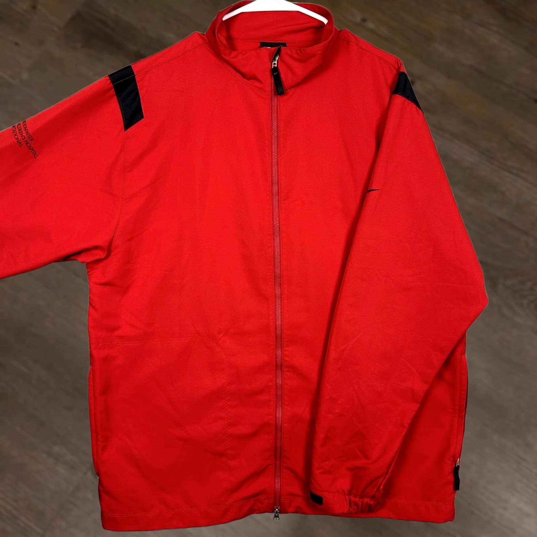 Nike Nike Golf Jacket Mens Large Full Zip Red Black Colorblock Lightweight EUC Size US L / EU 52-54 / 3 - 1 Thumbnail