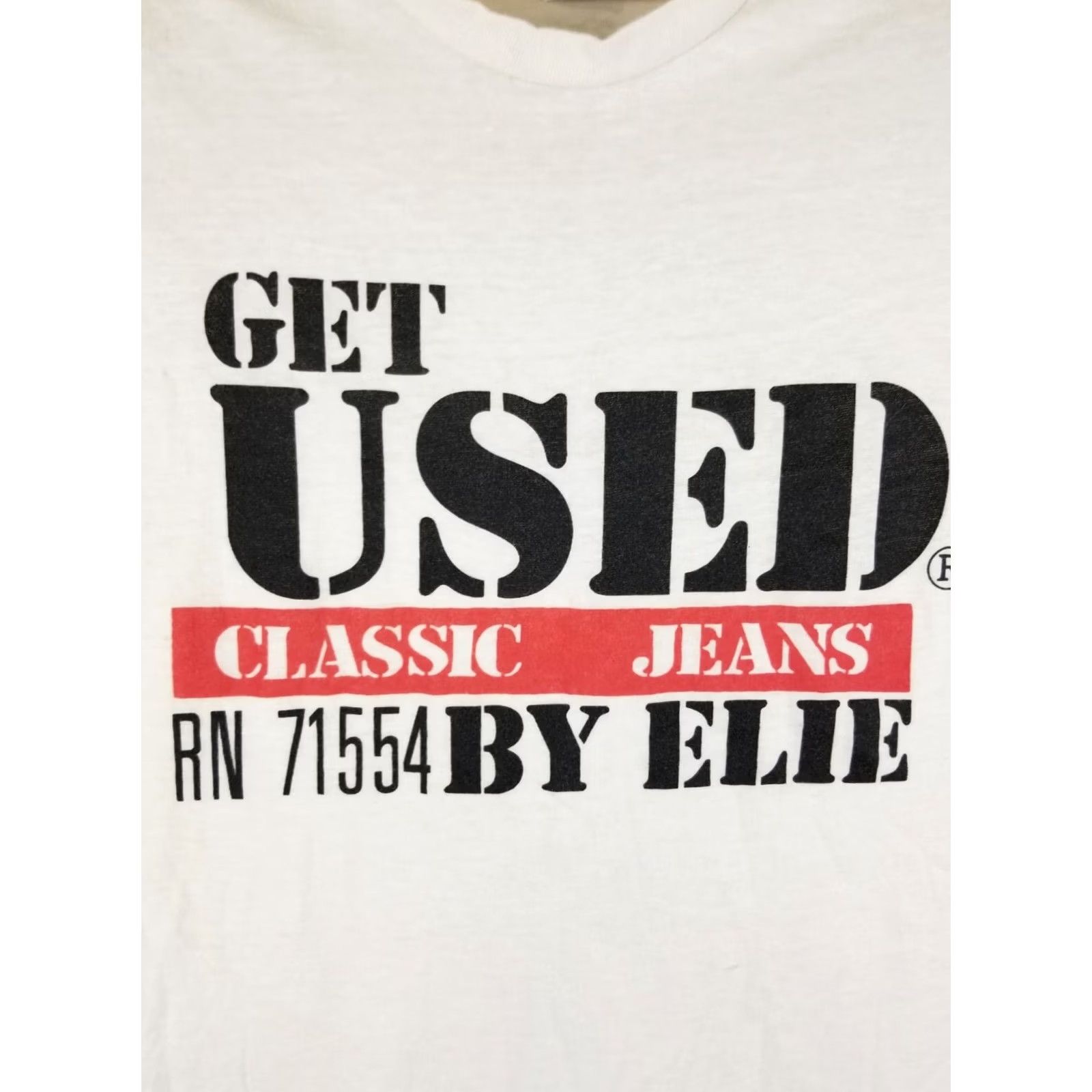 Vintage VINTAGE 80's GET USED CLASSIC JEANS BY ELIE SINGLE STITCH PAPER THIN T-SHIRT SZ L Size US L / EU 52-54 / 3 - 2 Thumbnail