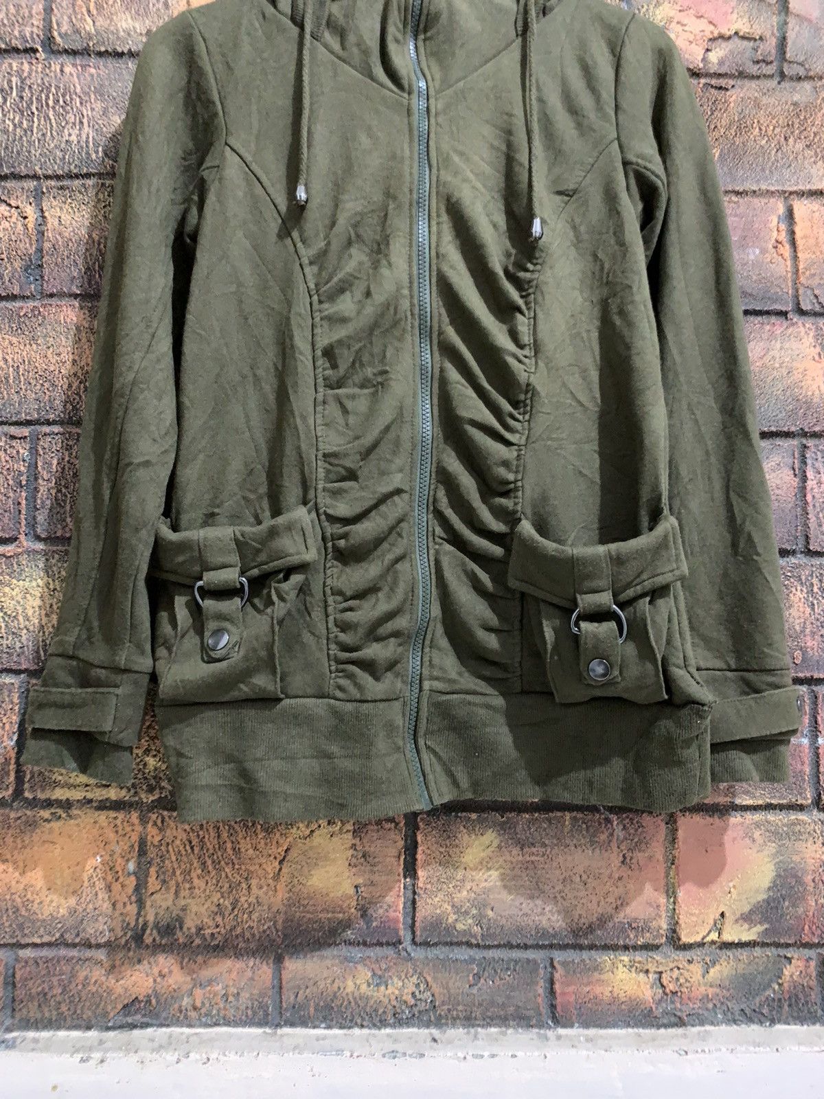 Japanese Brand × Vintage Japanese Healthy Karen ZipHoodies Green army Size M / US 6-8 / IT 42-44 - 5 Thumbnail