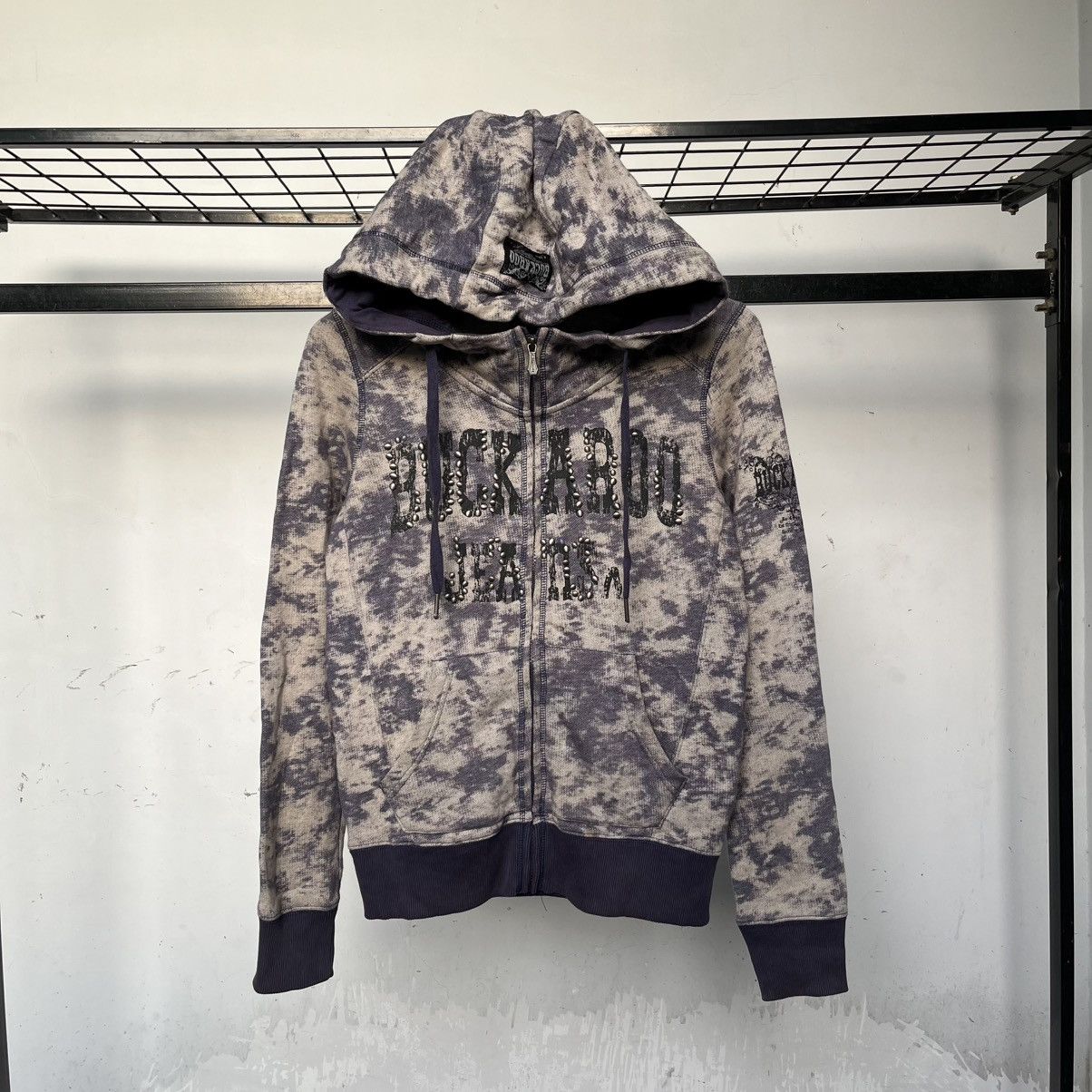 If Six Was Nine Y2K Rhinestone Zip Hoodie – Buckaroo Japan Grunge Size US M / EU 48-50 / 2 - 1 Thumbnail