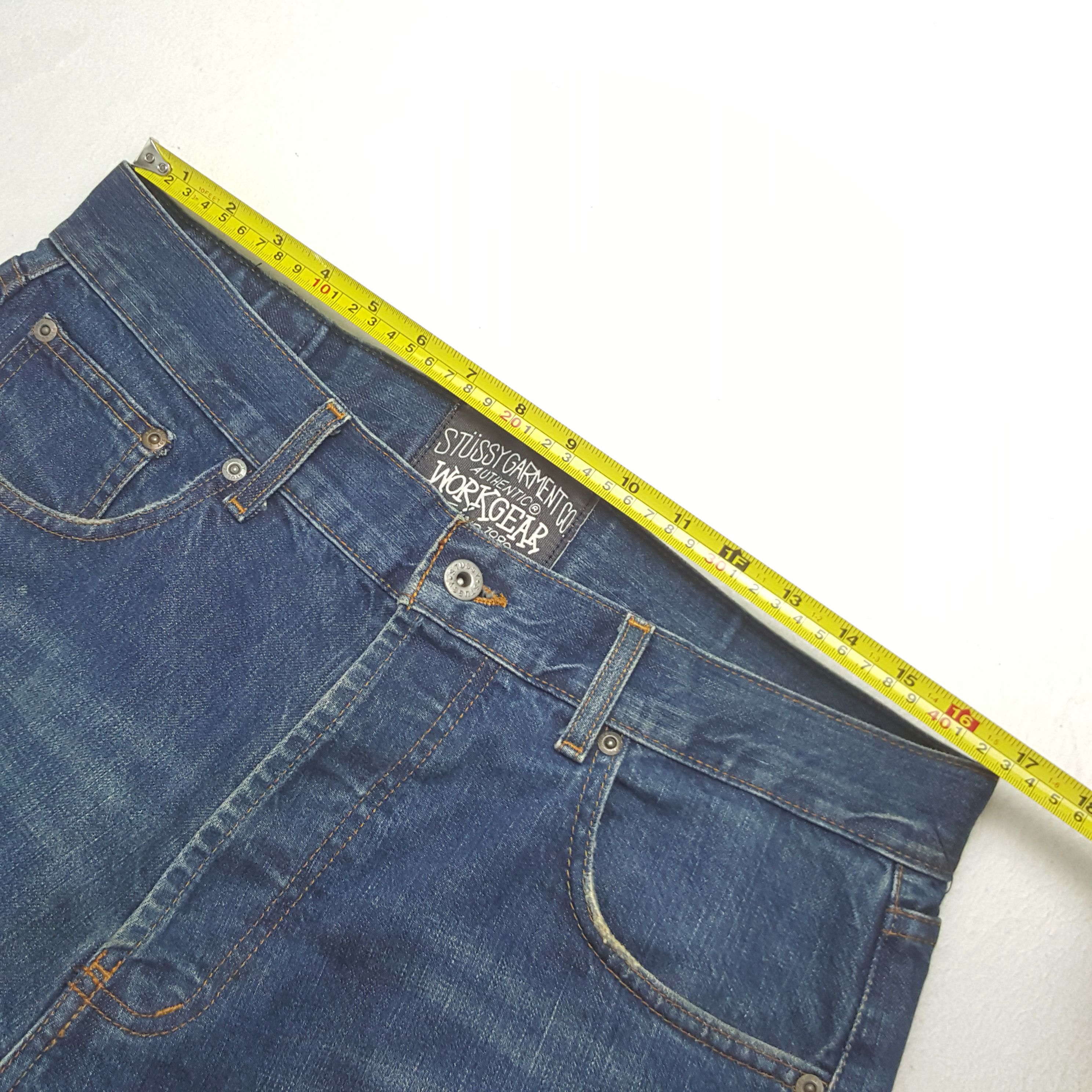 Stussy × Vintage Vintage Stussy Garment Workgear Custom Logo Denim Jeans Size US 33 - 7 Thumbnail