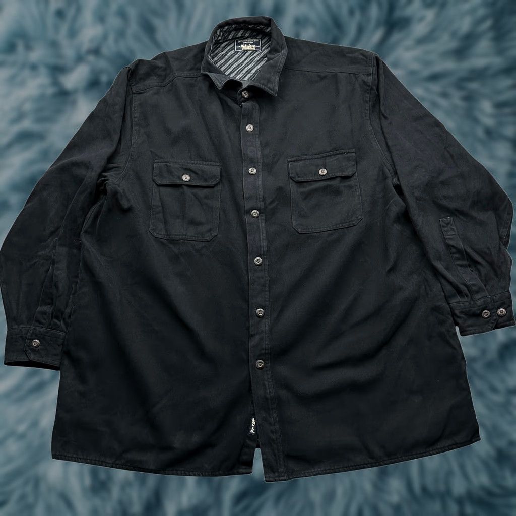 CO VINTAGE Levi Strauss & Co Button Up Cotton Lined Barn Flannel Over Shirt Mens XXL Black Size US XXL / EU 58 / 5 - 1 Thumbnail