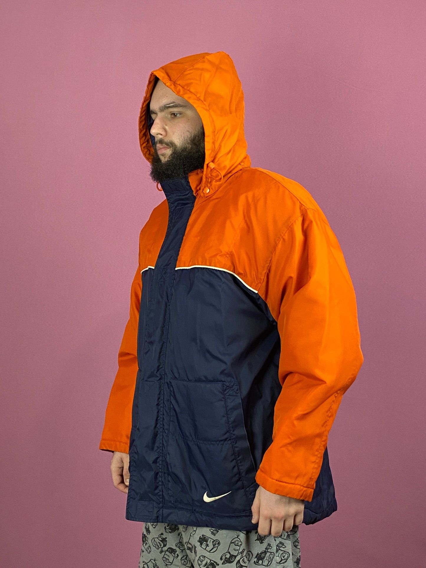Nike × Vintage 90s Nike Vintage Men's Hooded Jacket - L Size US L / EU 52-54 / 3 - 1 Thumbnail