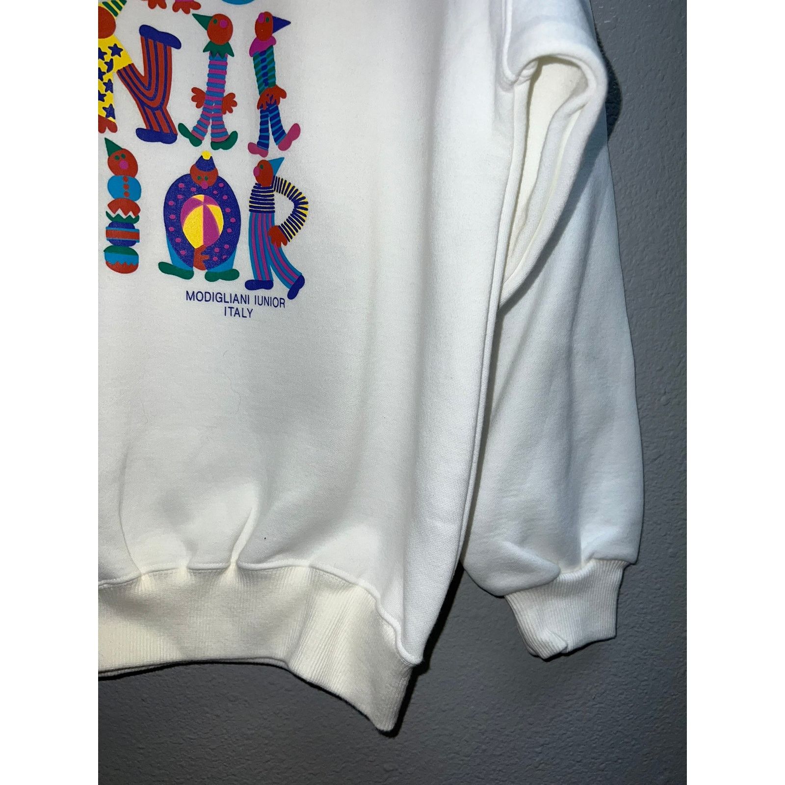 Vintage Modigliani Iunior Sweatshirt Italy Spellout Crewneck Large Size US L / EU 52-54 / 3 - 7 Thumbnail
