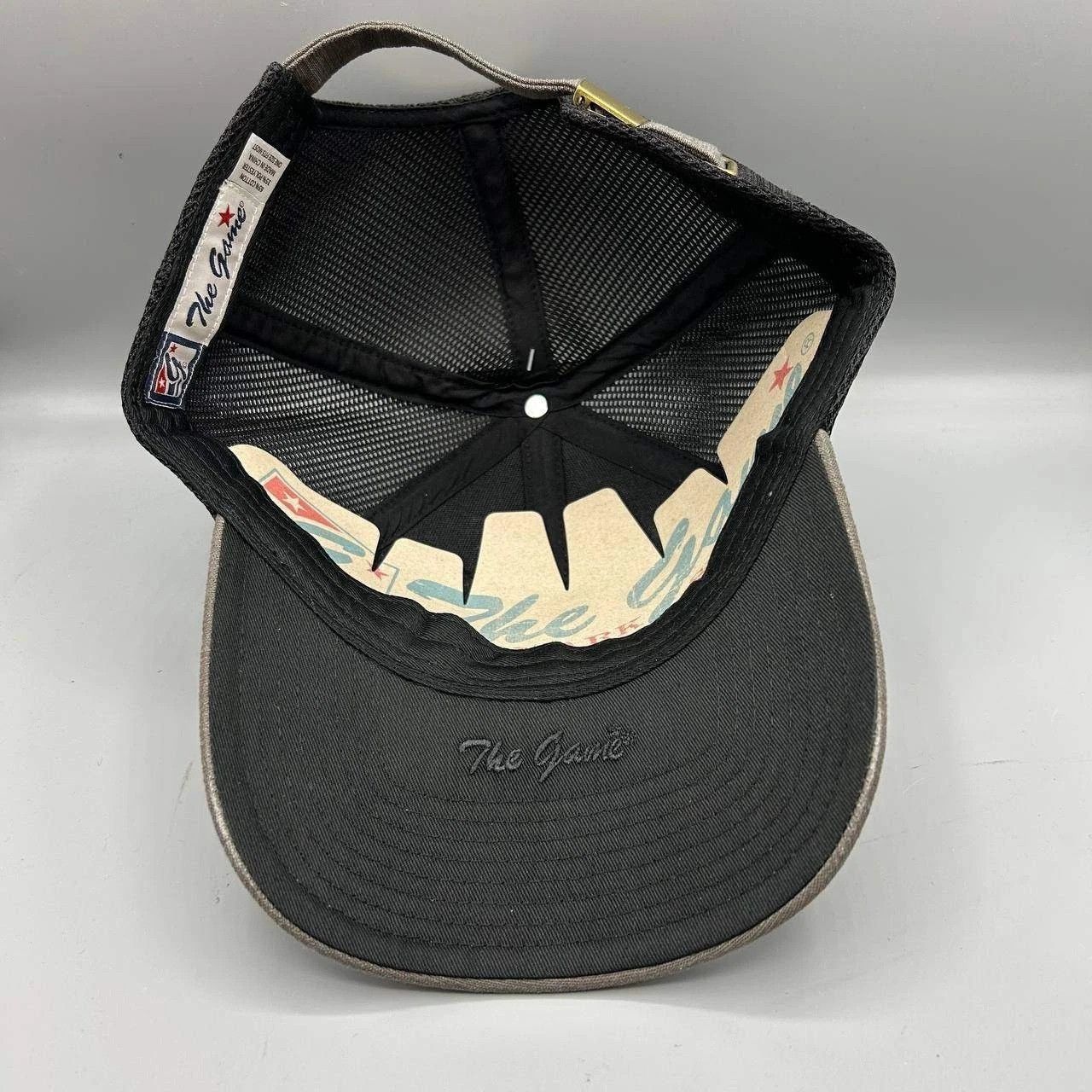 The Game Montauk Long Island Trucker Hat Men Gray Black Strap Back Size ONE SIZE - 2 Thumbnail